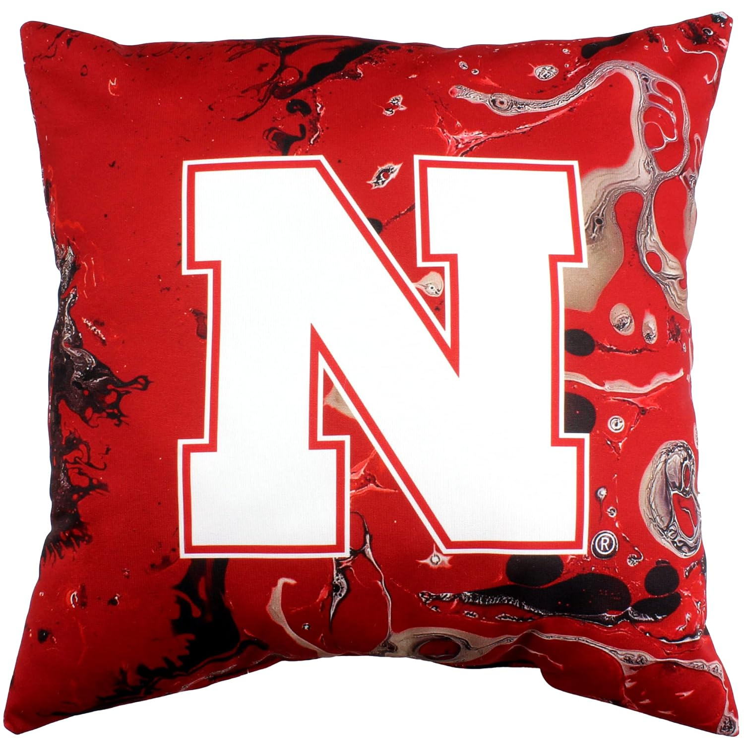 Nebraska Cornhuskers 2 Sided Color Swept Decorative Pillow, 16", Made in The USA