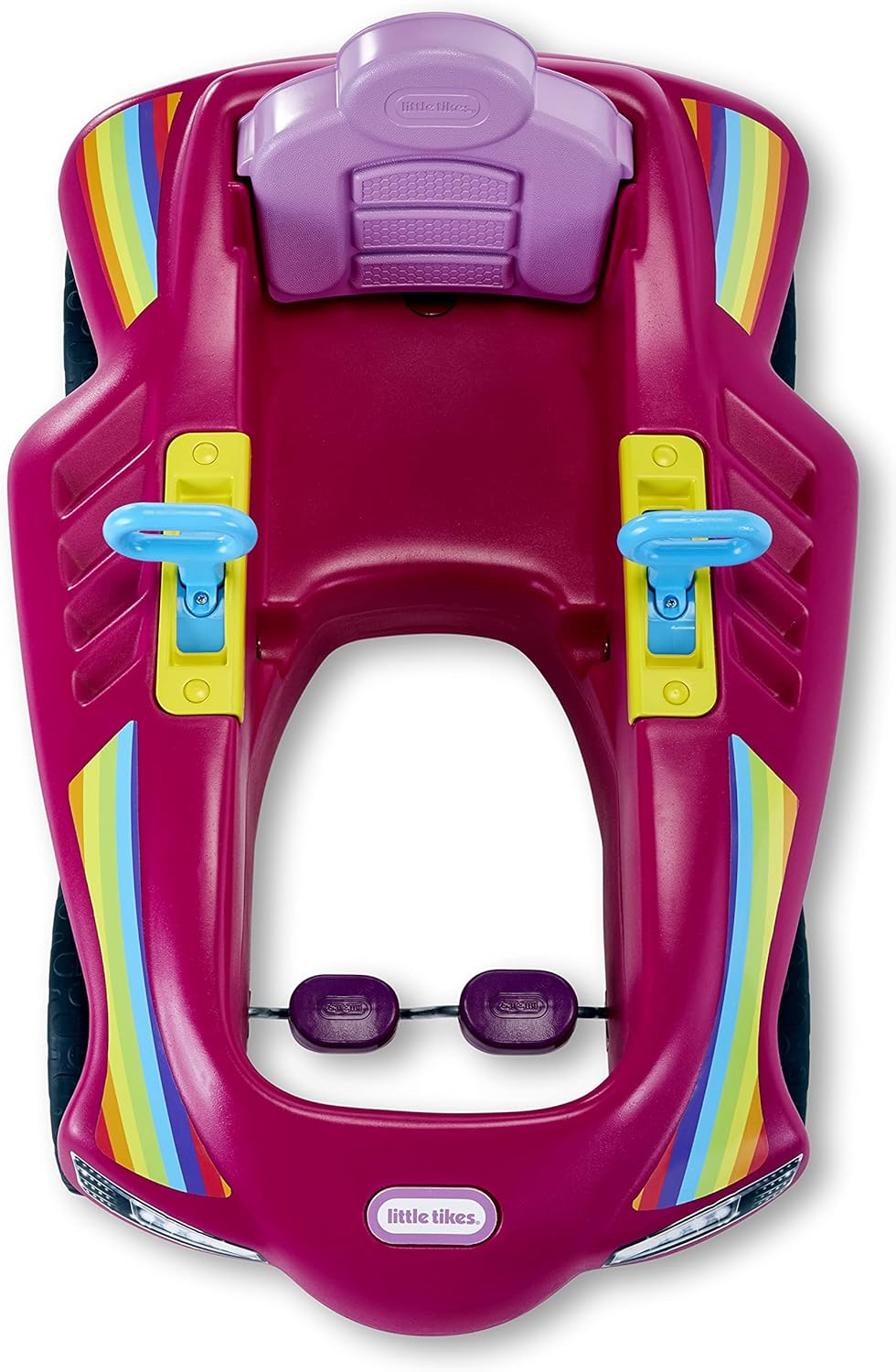 Little Tikes Jett Car Racer Ride On Pedal Car, Pink, Adjustable Seat Back, Dual Handle Rear Wheel Steering, Kids Boys Girls Ages 3 to 7