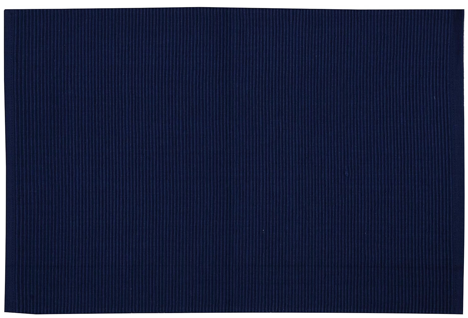 Yourtablecloth Ribbed Cotton Placemats – Placemat with Thicker Construction – Heavy Duty, Eco Friendly & Elegant Large Placemats –Set of 6 –Be it Restaurant or Home – Nautical Blue