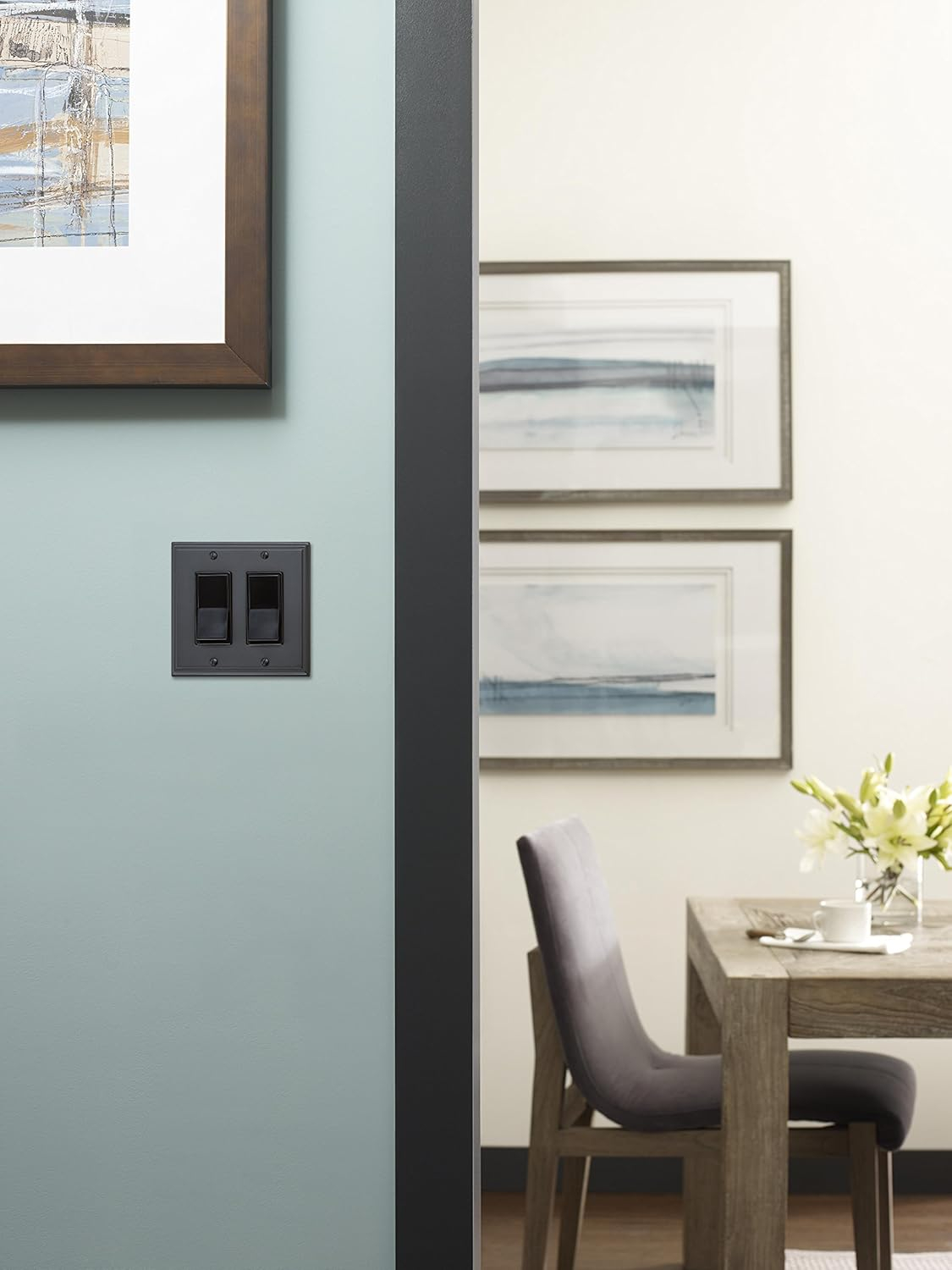 Amerock Mulholland 2 Rocker Black Bronze Wall Plate