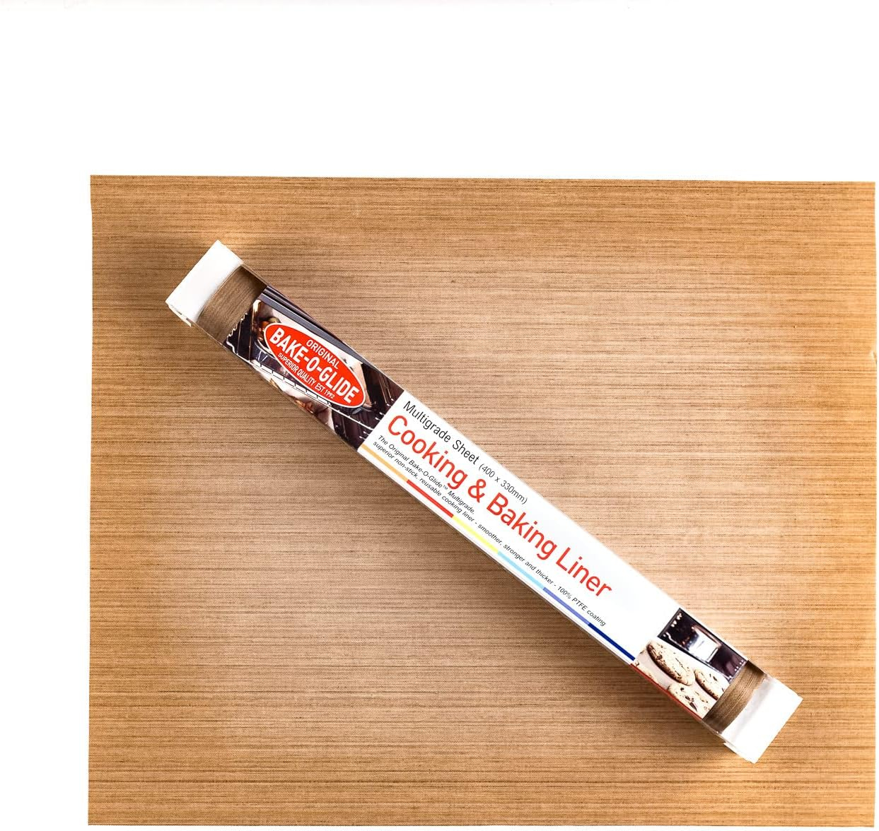 Brown Non-Stick Reusable Cooking and Baking Sheet, 400 x 330mm