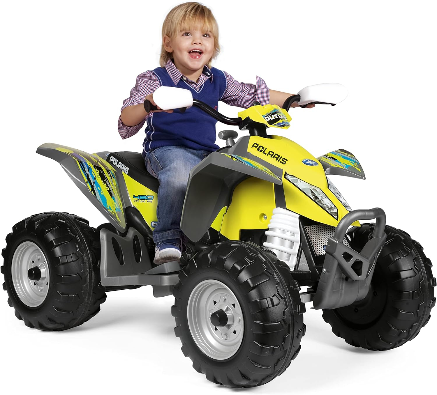 Peg Perego Polaris Outlaw Citrus 12 Volt Ride on ATV