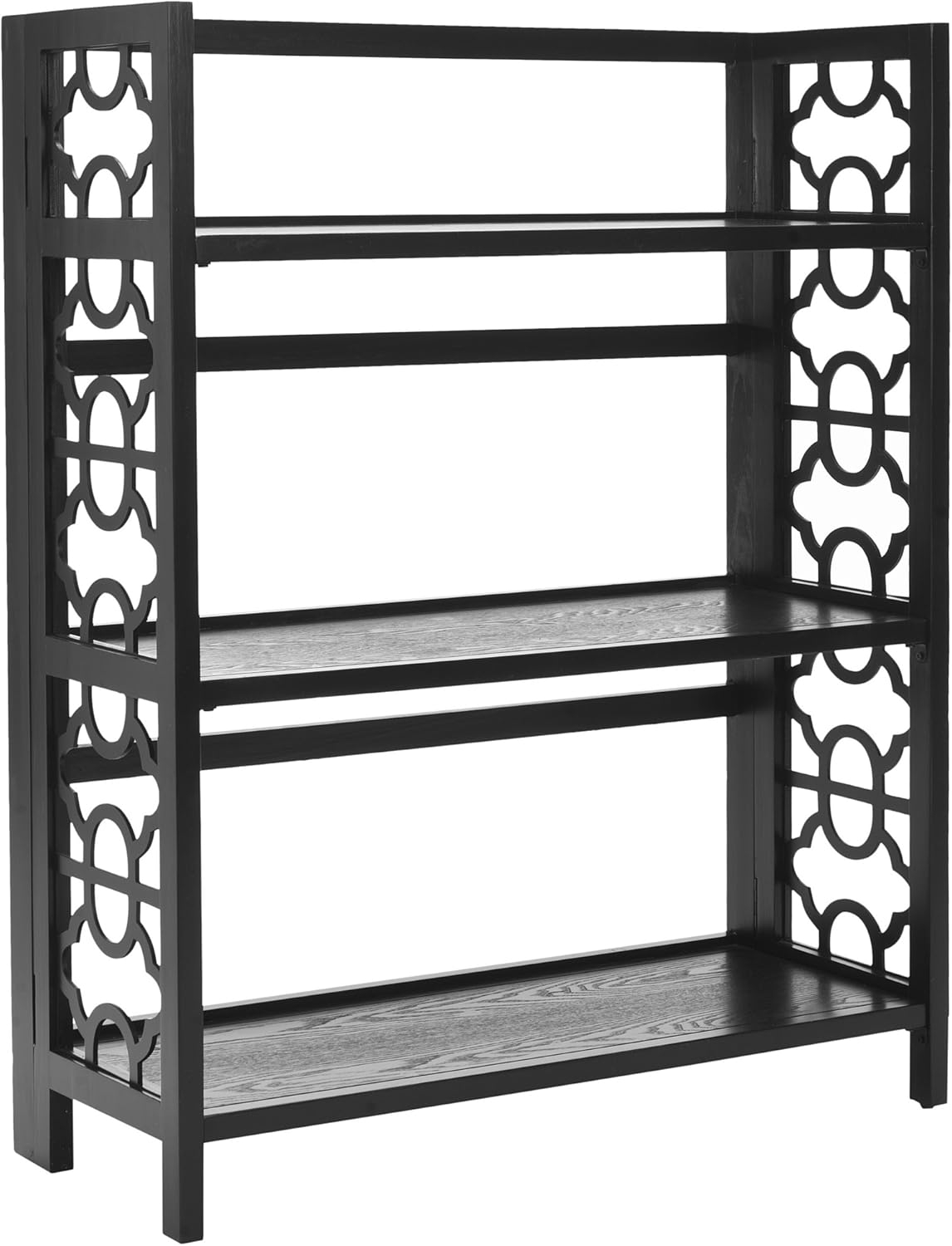 SAFAVIEH Natalie Geometric Rustic 3 Tier Low Bookcase (33.5 in. W x 13.4 in. D x 42.5 in. H)