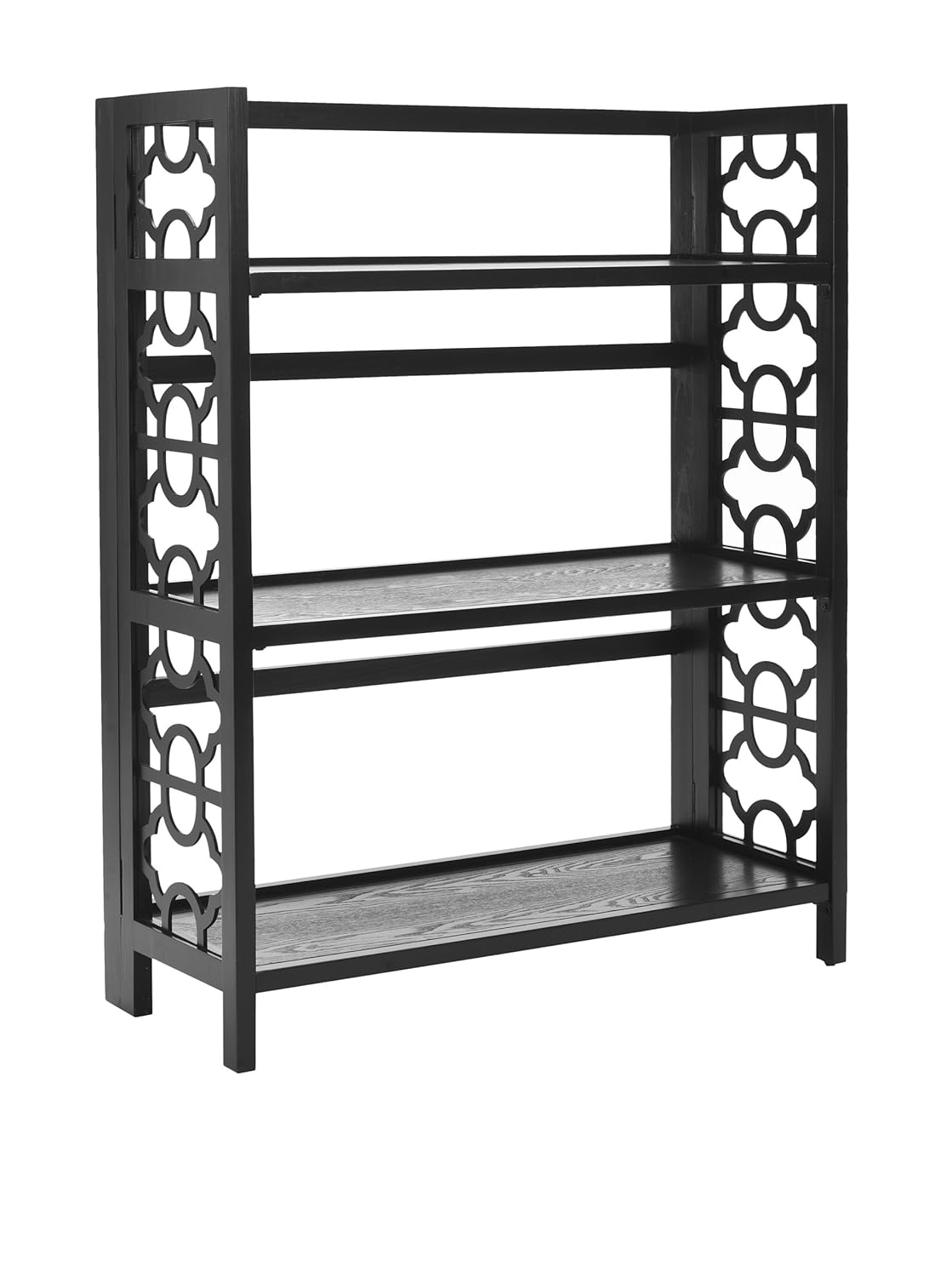 SAFAVIEH Natalie Geometric Rustic 3 Tier Low Bookcase (33.5 in. W x 13.4 in. D x 42.5 in. H)