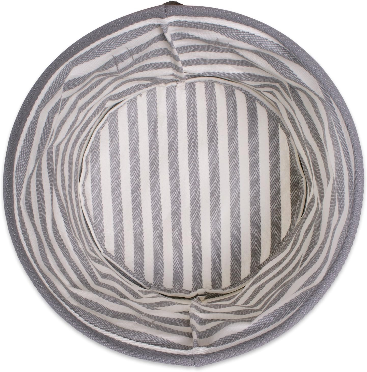 DII Cabana Stripe Laundry Collection, Waterproof Hamper, Medium Round, 12x9.5", Black, 2 Piece