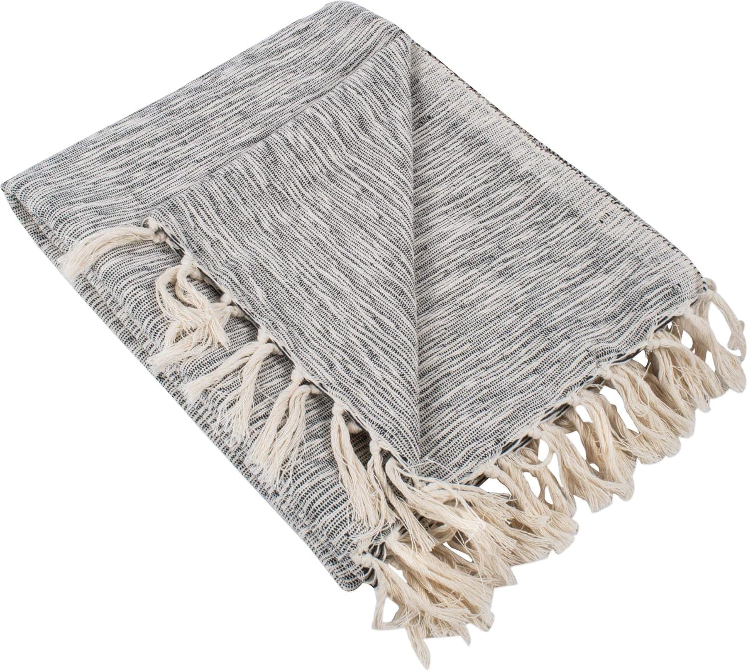 Black Variegated Throw