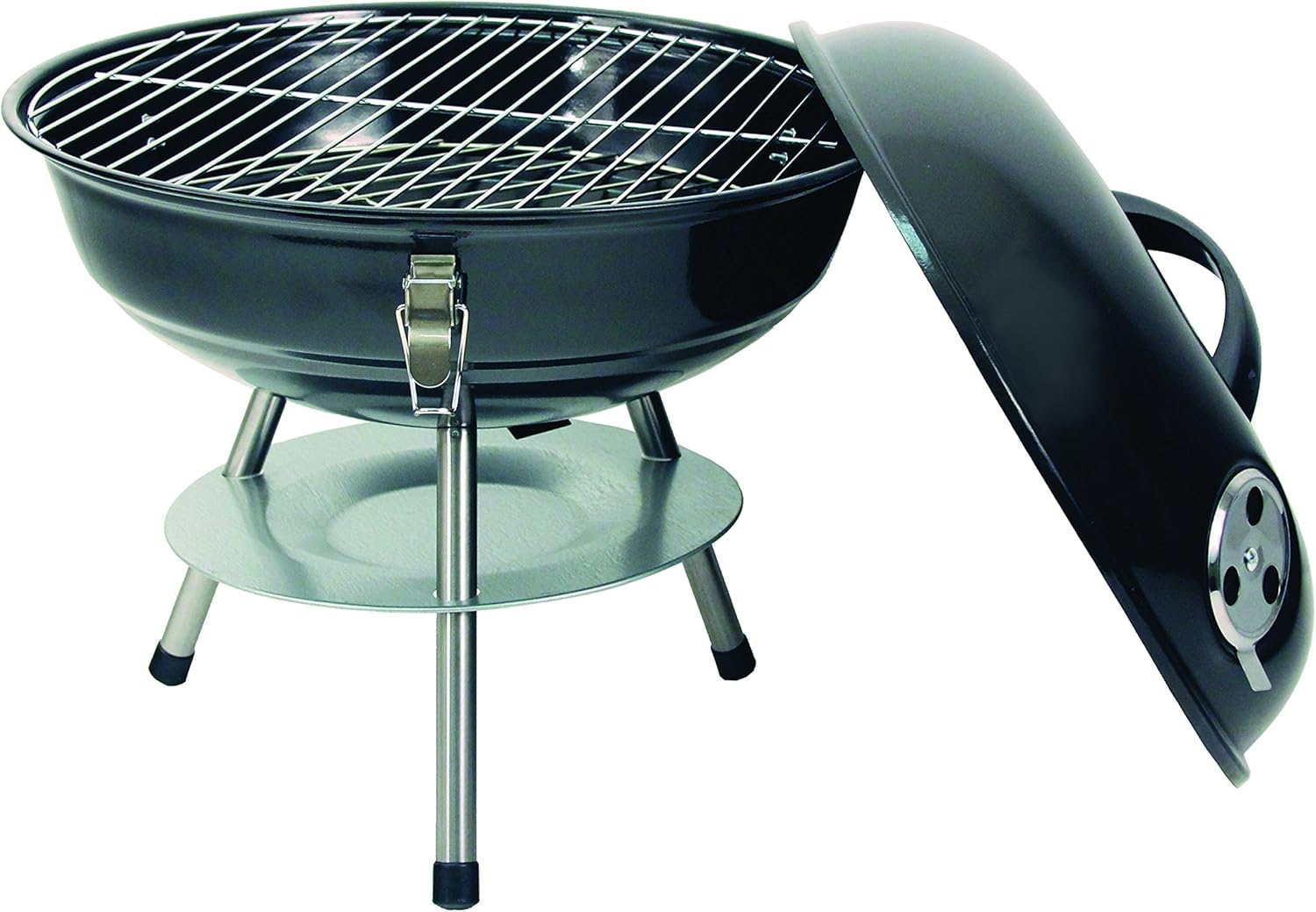 Texsport Barbecue Mini Portable Charcoal BBQ Grill, Black