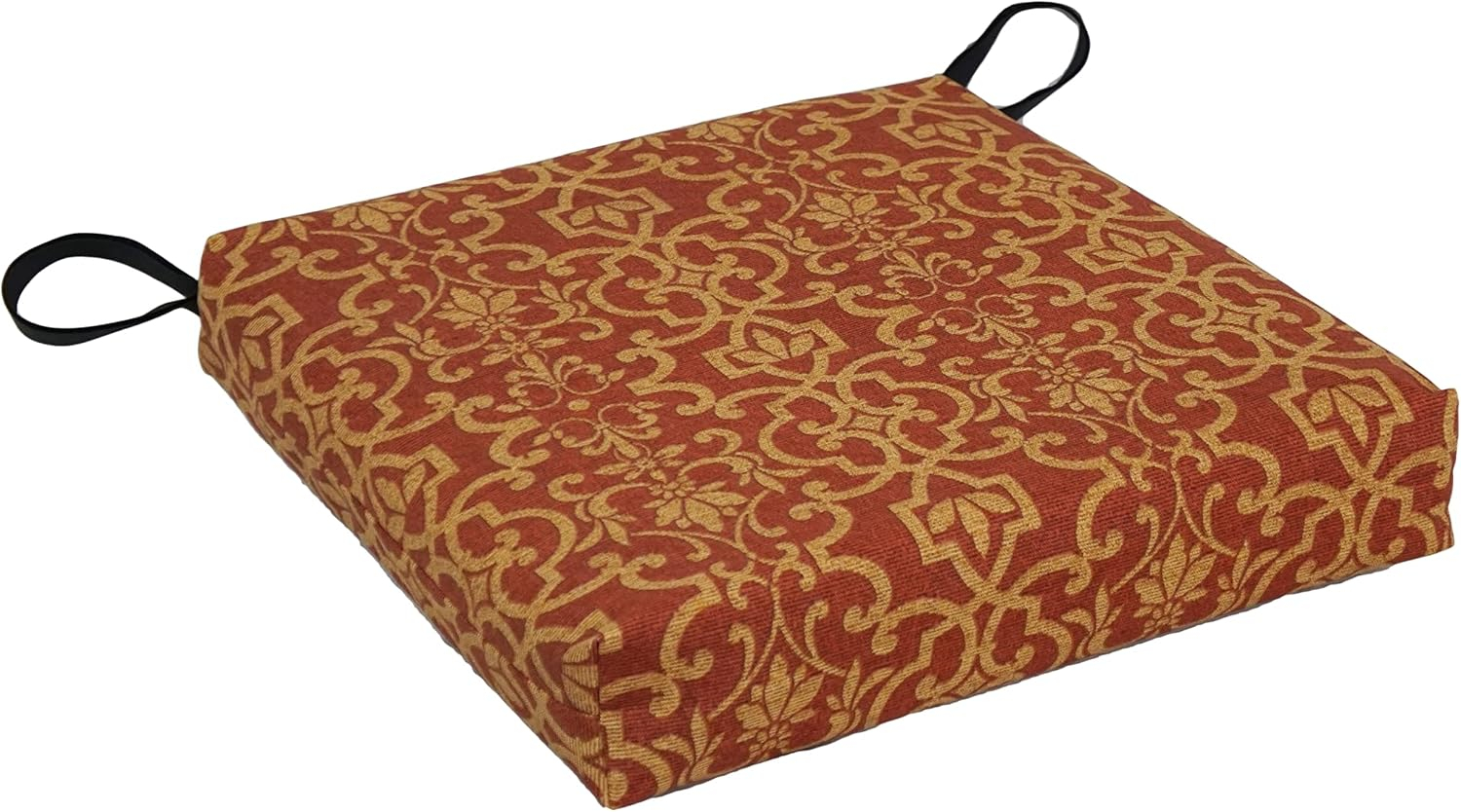 Vanya Paprika 16" Square Polyester Outdoor Chair Cushions, Set of 4