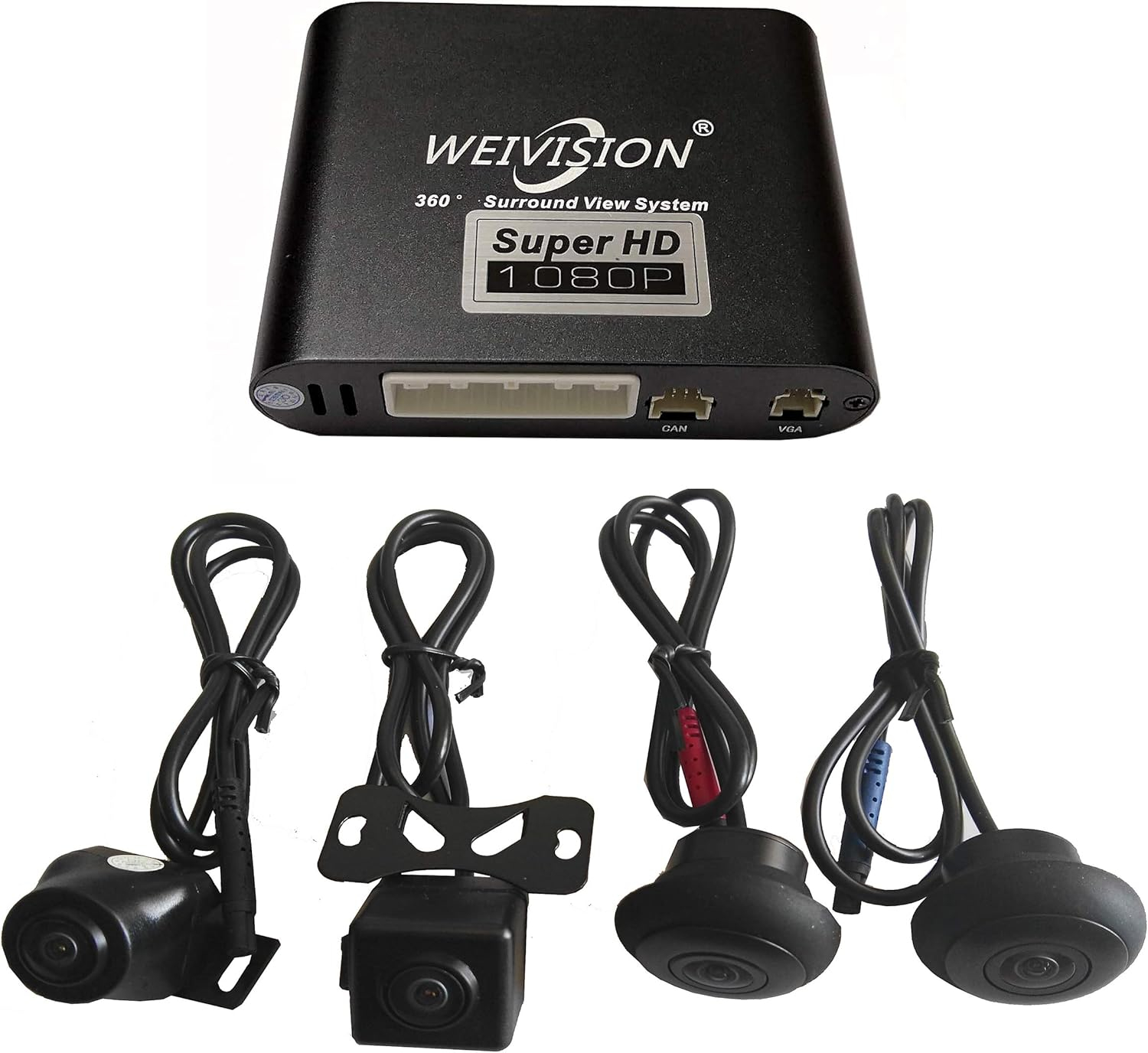 Super Hd 1080P Car 360 Degree Bird View Surround System DVR Record Backup Camera Parking Monitoring with HD Sensor