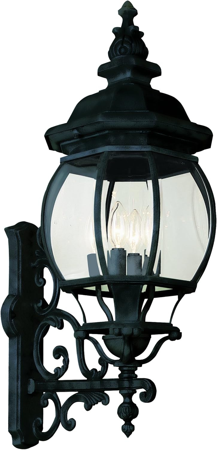 Trans Globe Lighting 4052 BK Outdoor Francisco 32" Wall Lantern, Black