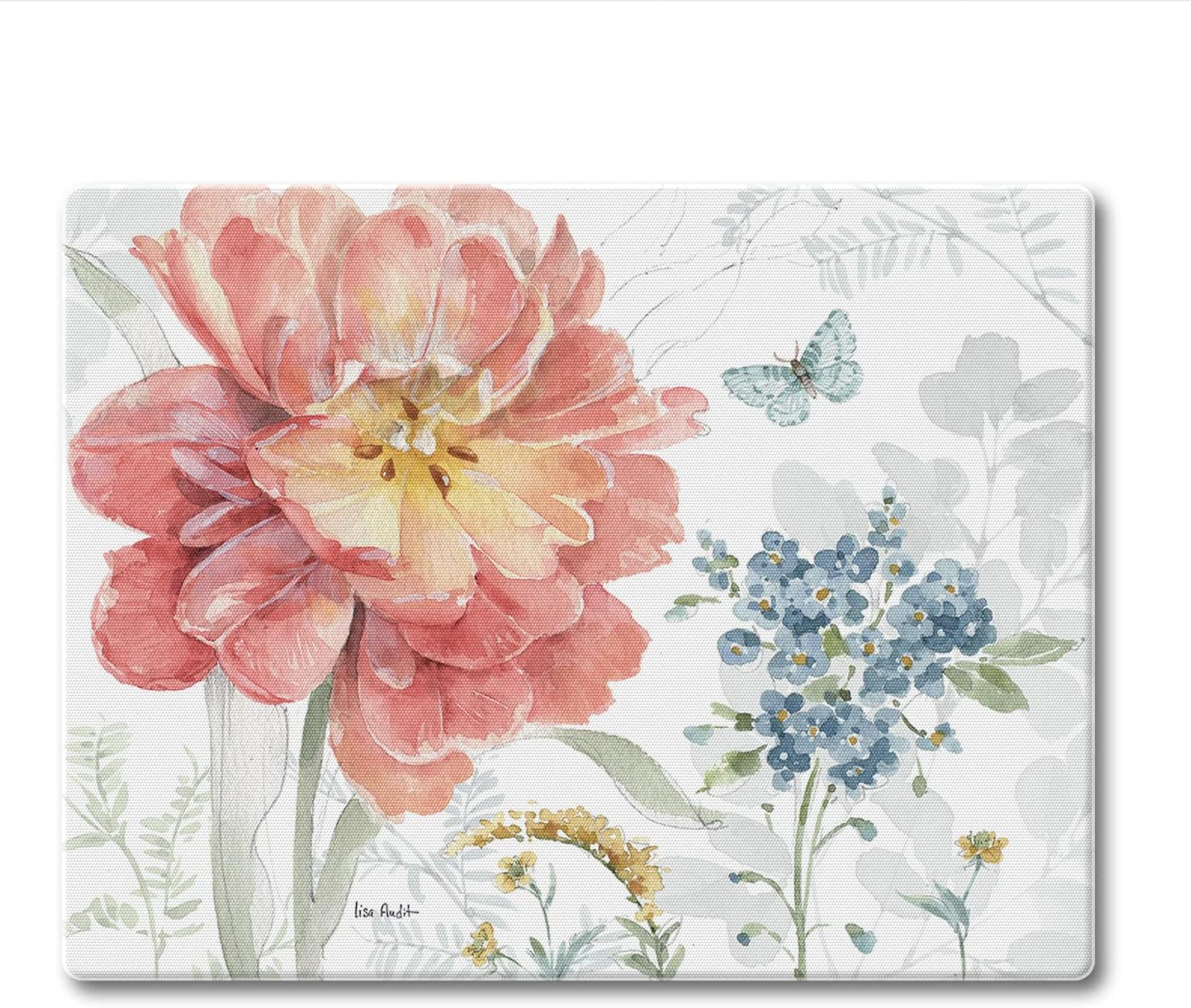 CounterArt Spring Meadow Tempered Glass Cutting Board