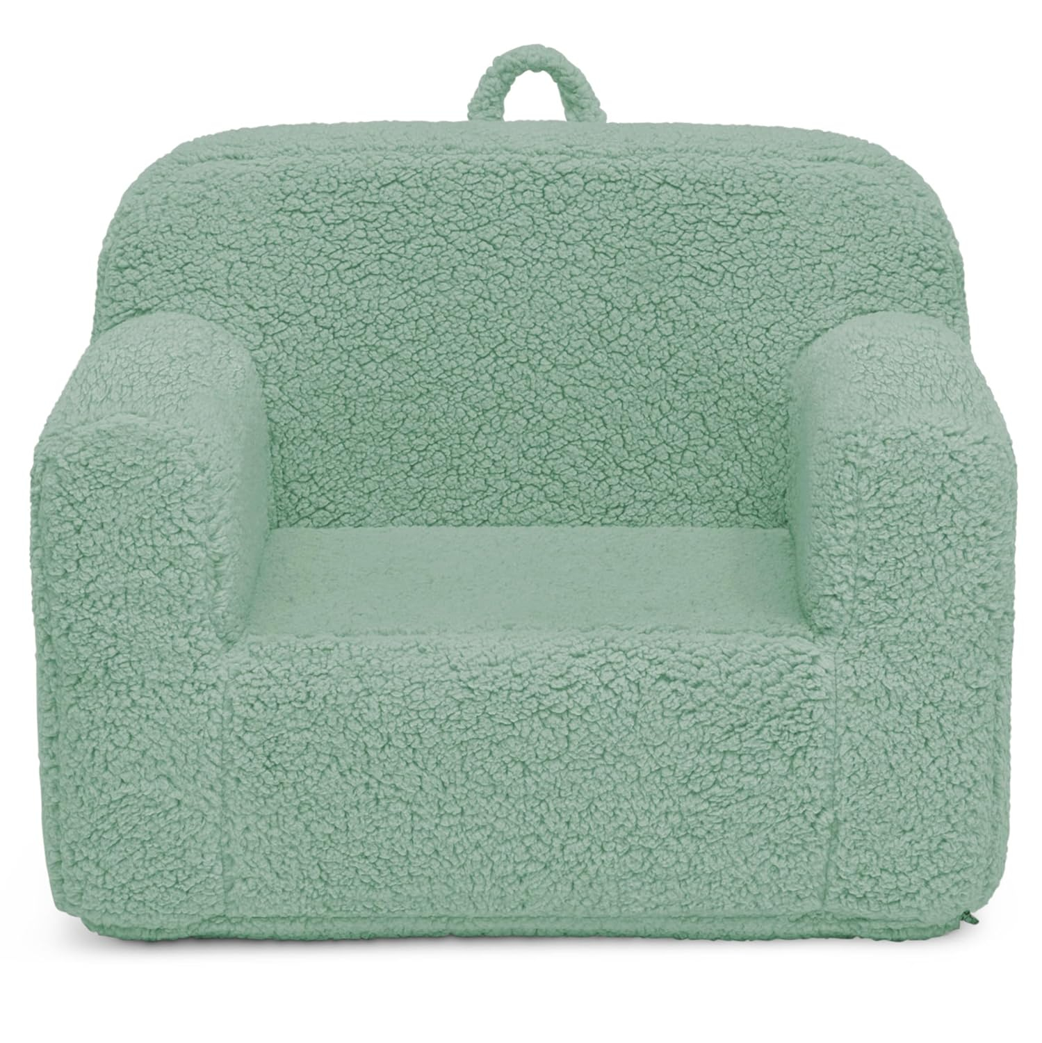 Delta Children Sherpa Cozee Chair - Foam Kids Chair for Ages 18 Months and Up, Sage
