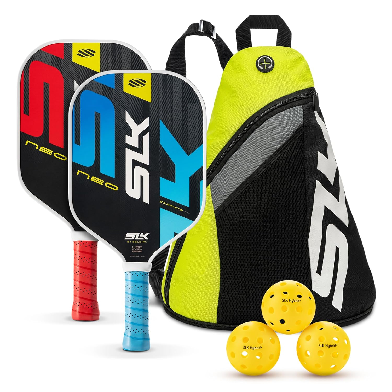 by Selkirk Pickleball Paddle Bundles | SLK Neo Fiberglass and Graphite Pickleball Paddles | SLK Atlas Raw Carbon Fiber Pickleball Paddle | Pickleball Rackets Designed in The USA