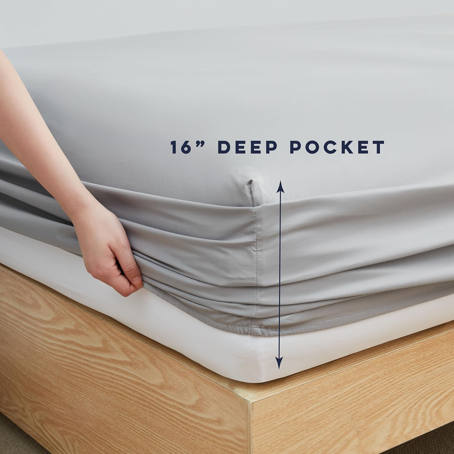 CASUAL LIVING Quick Dry Anti-Wrinkle 6-Piece Sheets and Pillowcases Set, Queen