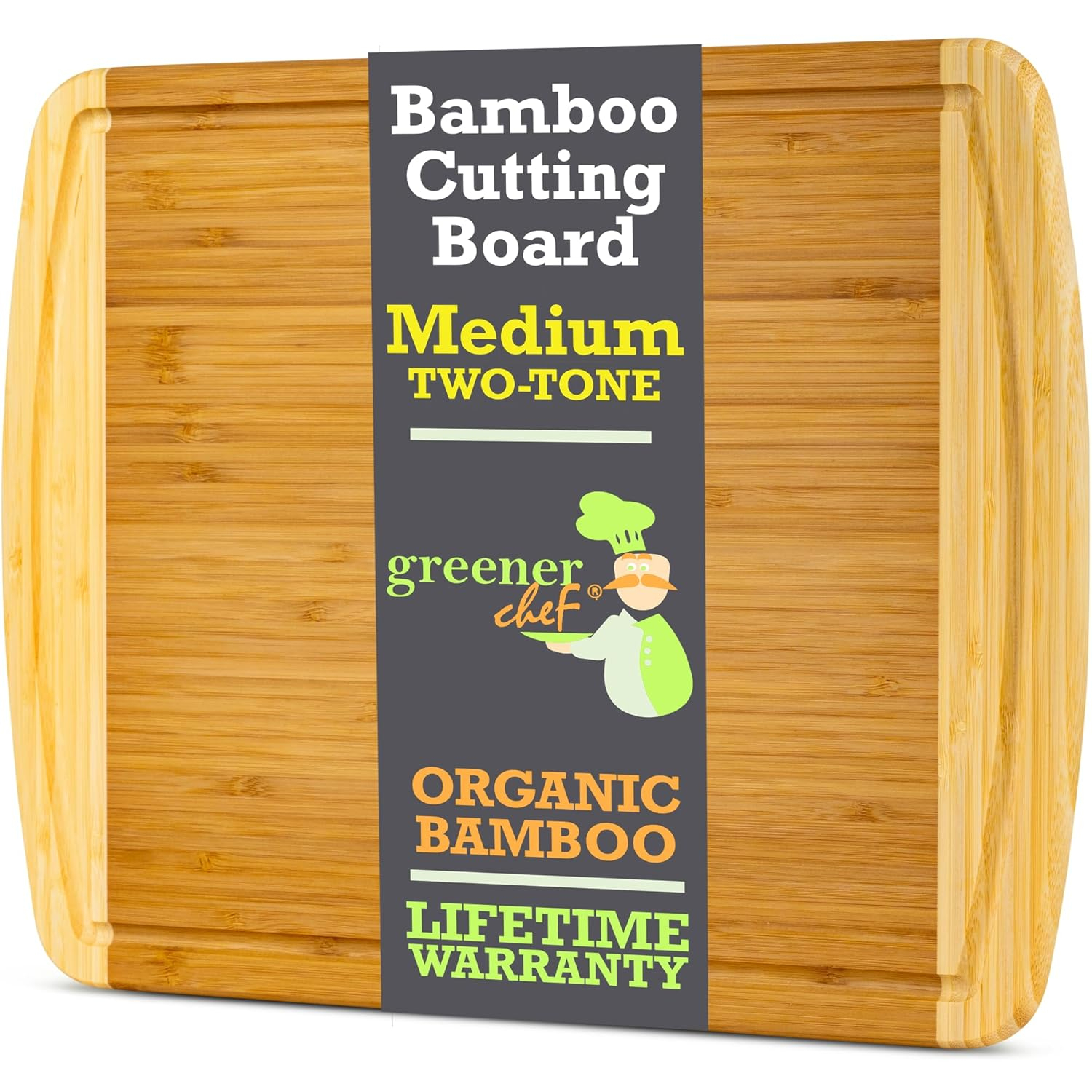 Greener Chef Medium Bamboo Cutting Board -14.5x11.5" Wood Cutting Board