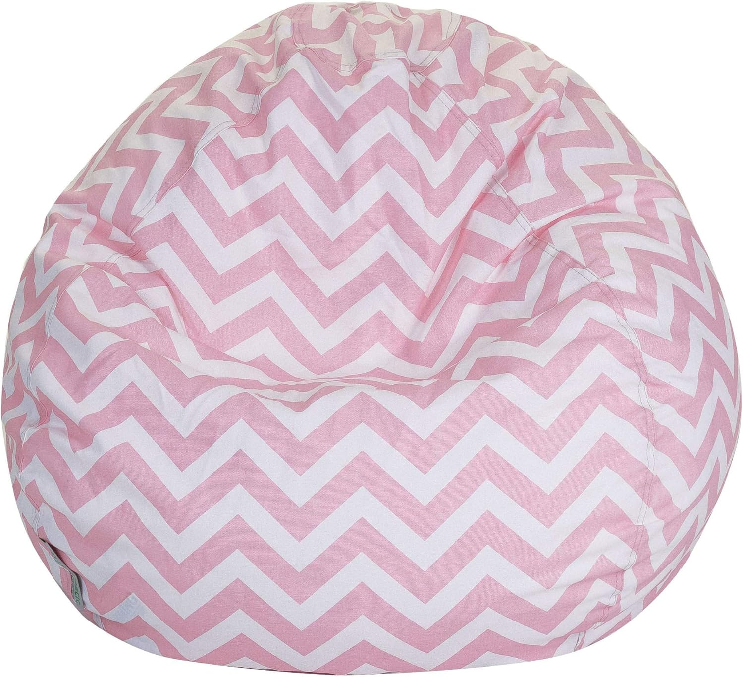 Baby Pink Chevron Cotton Small Bean Bag Chair