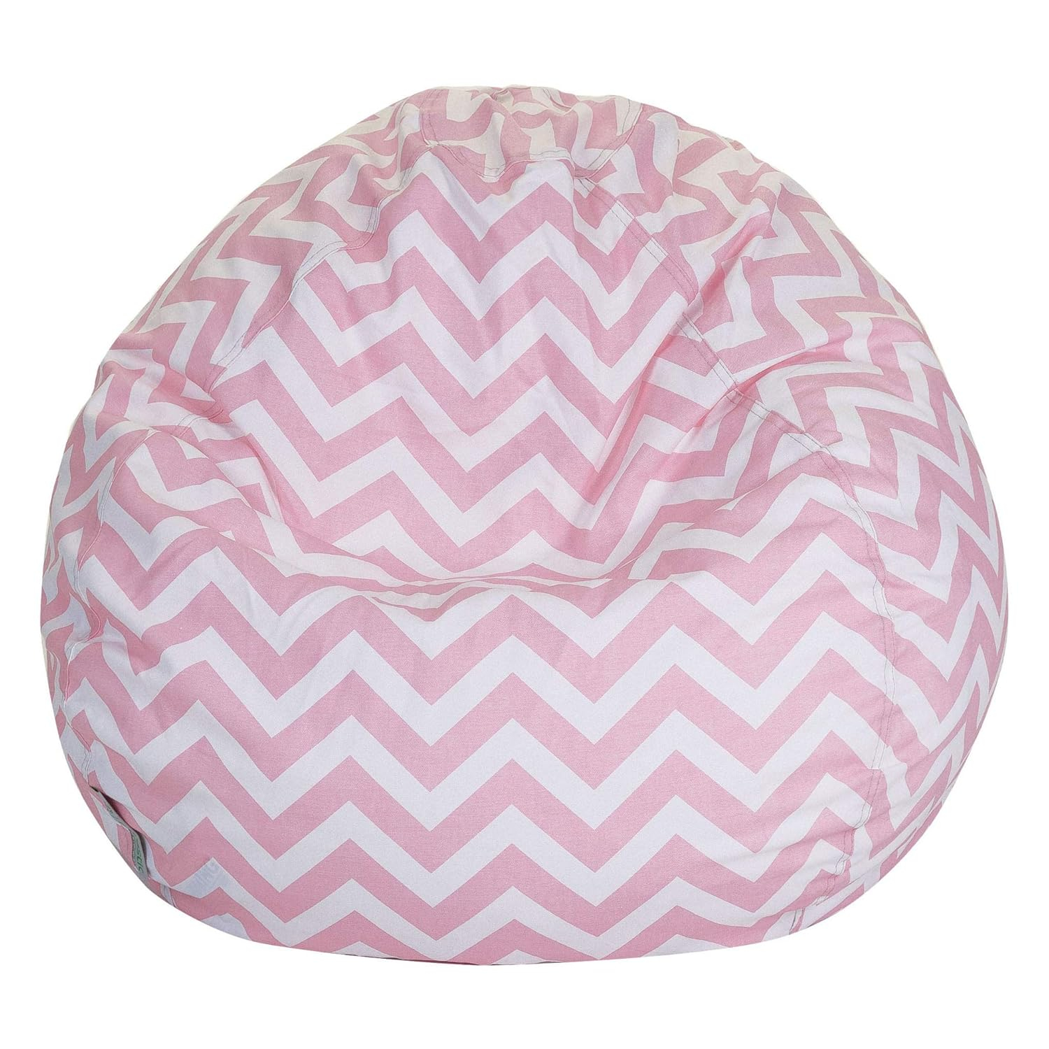 Baby Pink Chevron Cotton Small Bean Bag Chair