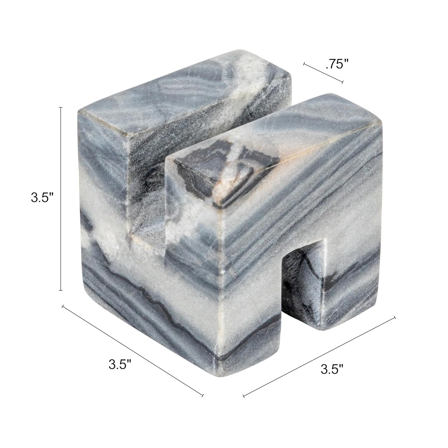 Creative Co-Op Contemporary Marble Cookbook Stand, Grey