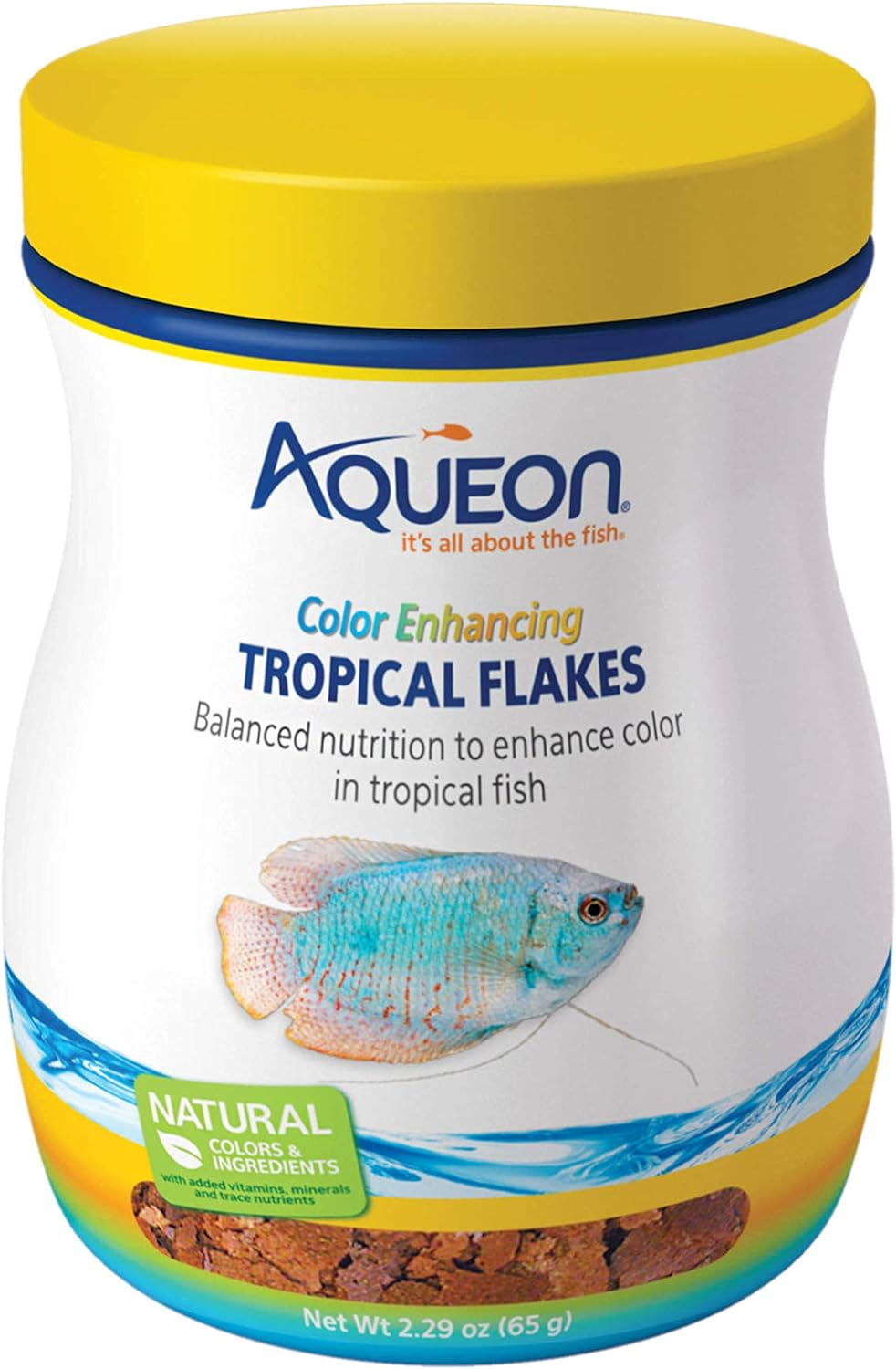 Aqueon Color Enhancing Tropical Flakes Fish Food