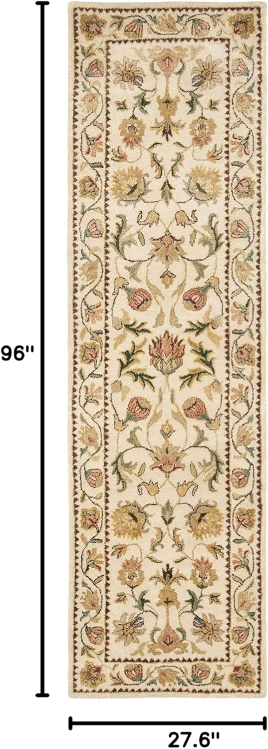 SAFAVIEH Bergama Michayla Oriental Wool Runner Rug, Ivory, 2'3" x 8'