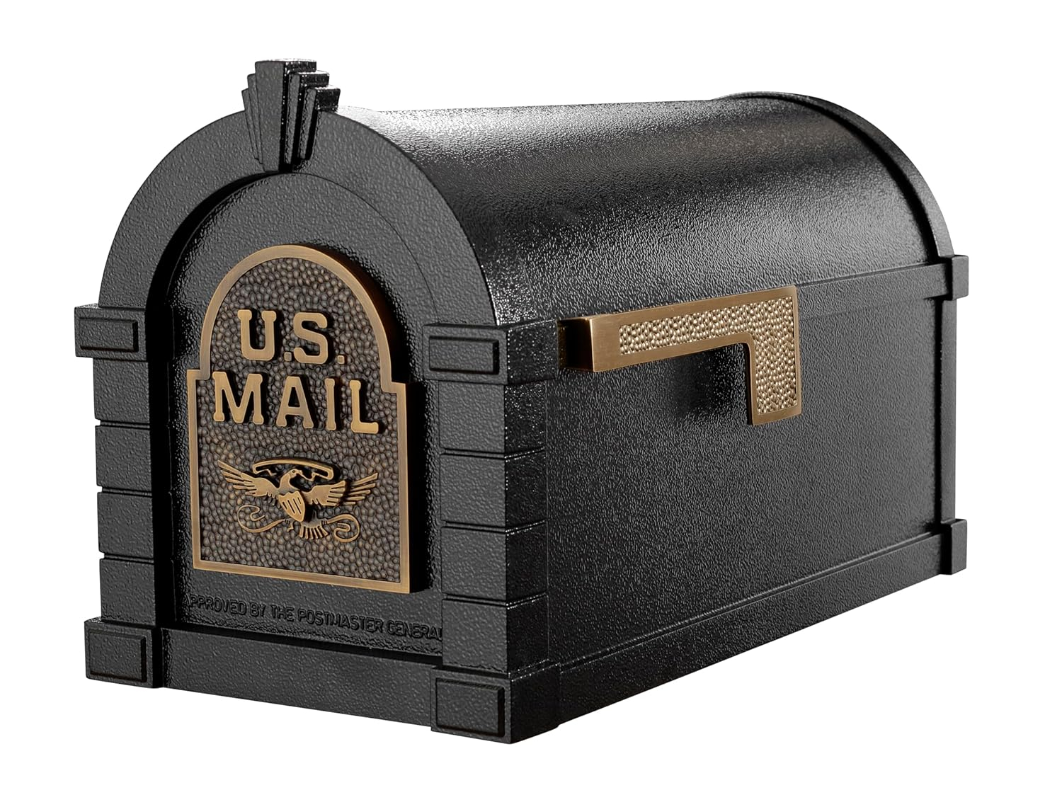 Gaines - Keystone Series Mailbox - Black with Antique Bronze Eagle