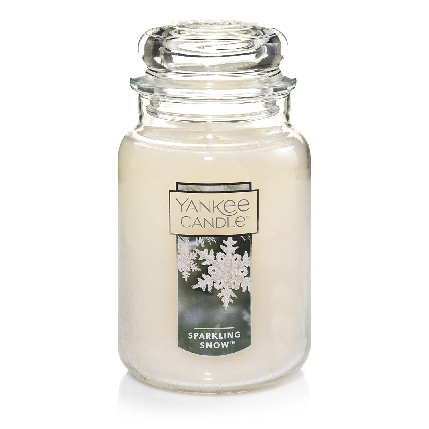 Yankee Candle Sparkling Snow Scented, Classic 22oz Large Jar Single Wick Candle, Over 110 Hours of Burn Time , Holiday Gifts for All Sparkling Snow Classic Large Jar