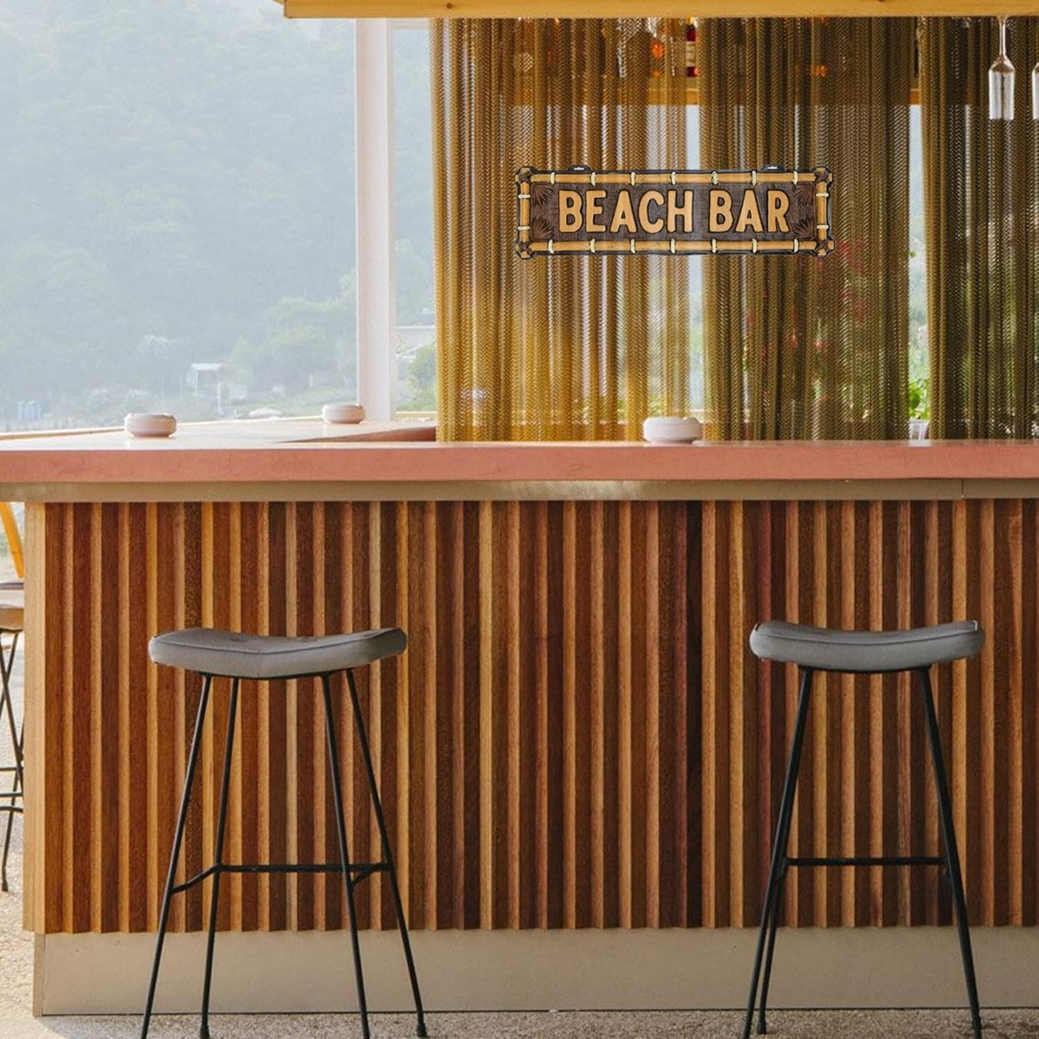 Summer Beach Bar Vac Form Plastic Sign