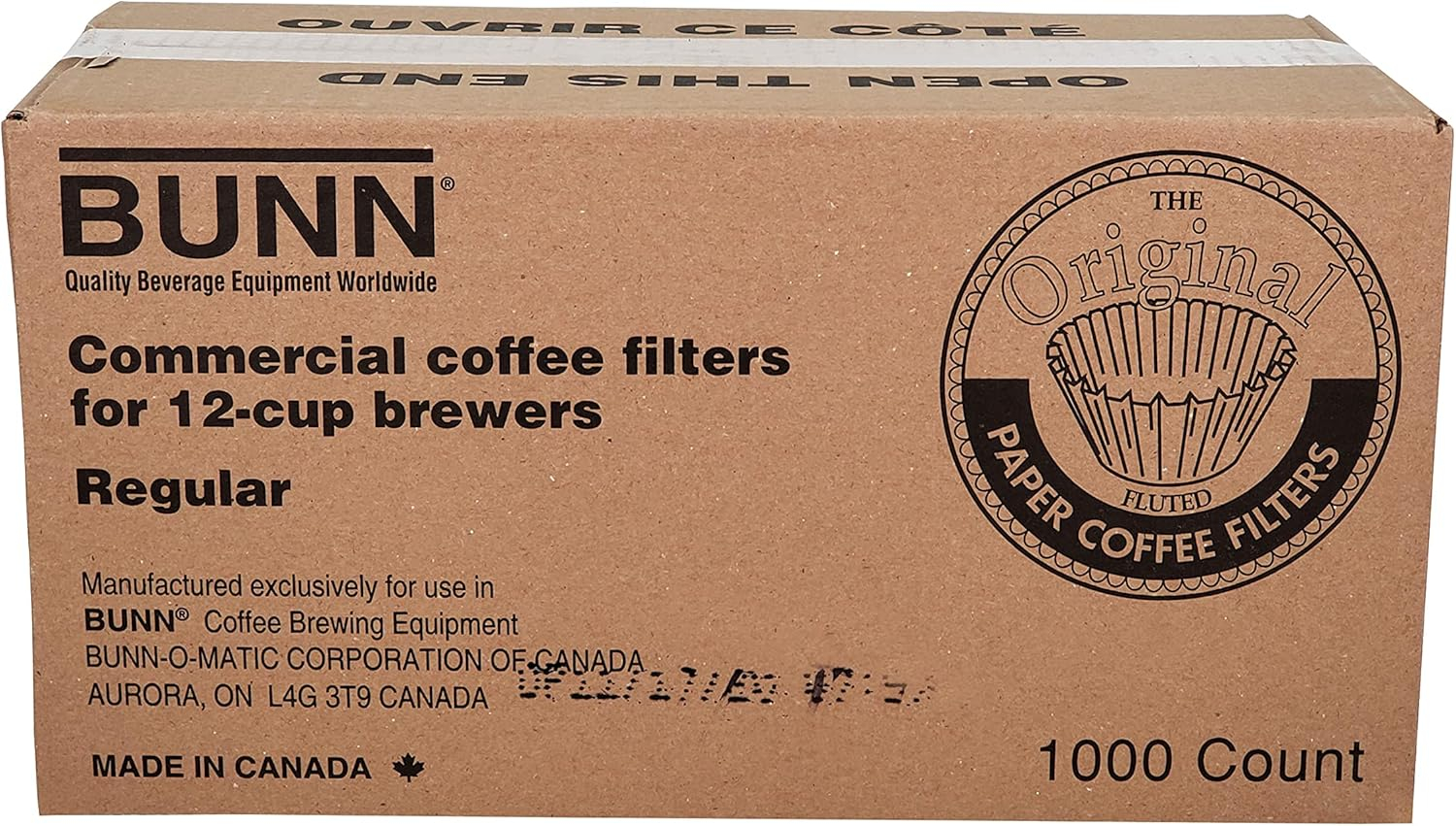 White Heavy Weight Paper Coffee Filters, 12-Cup Size, 1000 Count