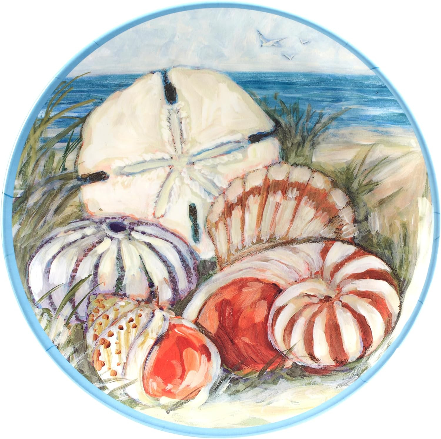 Certified International Seacoast Melamine 2 Pc Platter Set, Multicolor