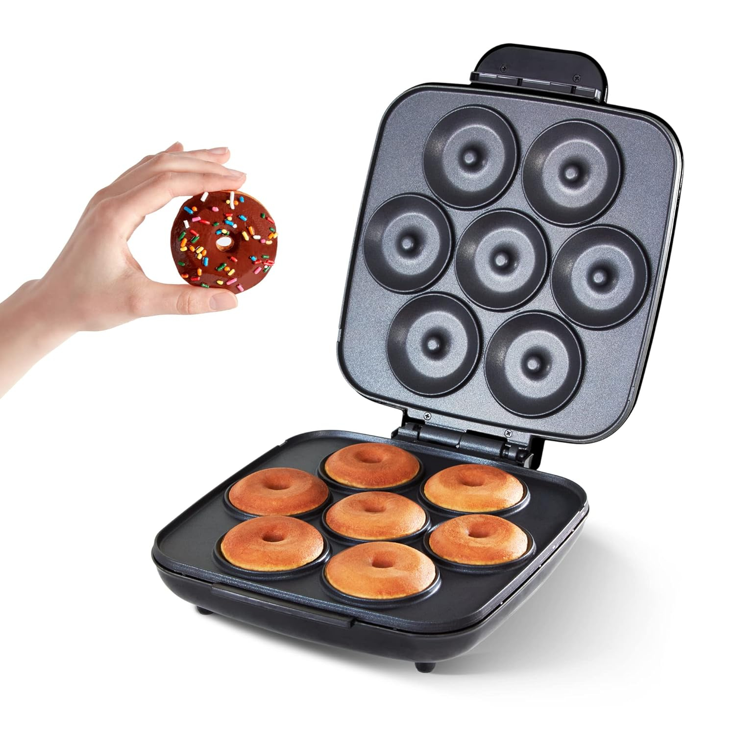 Delish By Dash Donut Maker for Snacks, Dessert, and More - Red