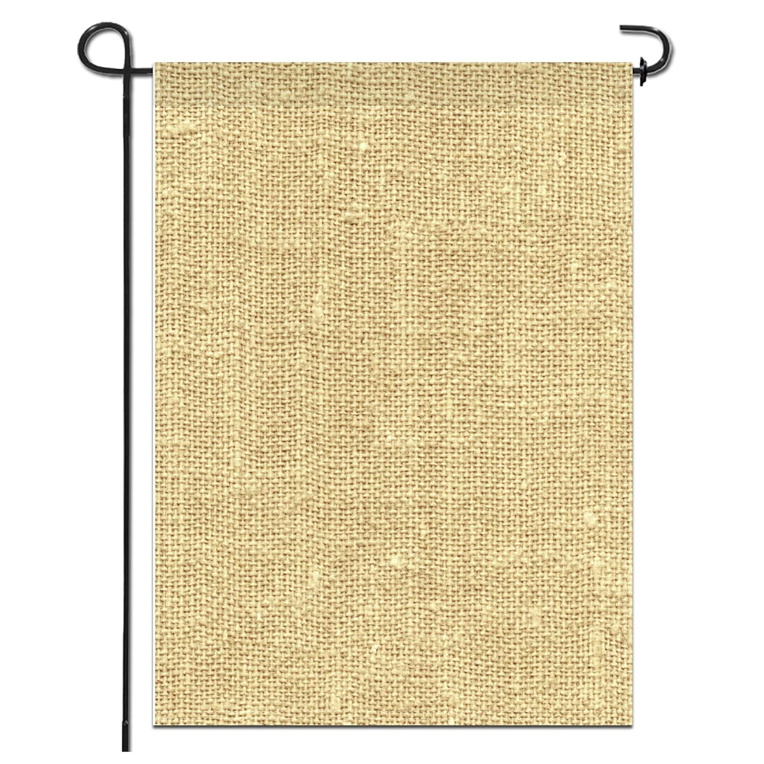 Anley Blank Burlap Garden Flag - DIY Personalized Craft Banner Vinly - 18 in x 12.5 in