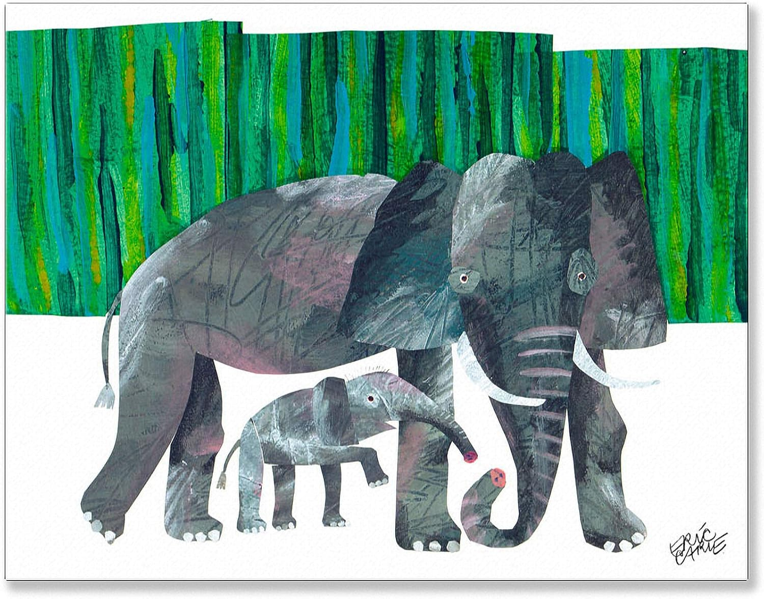 Oopsy Daisy's Eric Carle's Elephant Mother Canvas Wall Art, Size 18x14