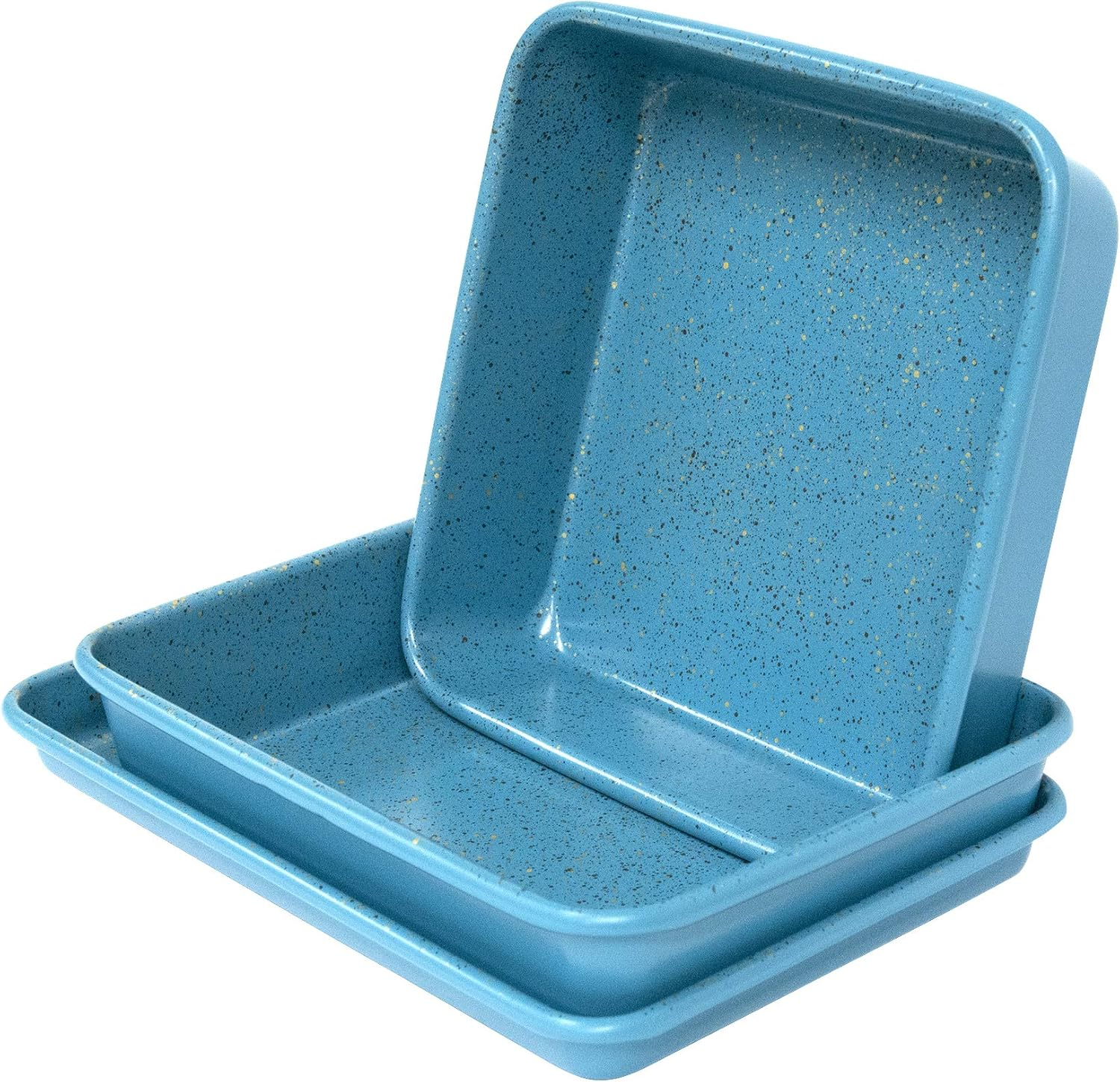 casaWare  Ultimate 3pc Toaster Oven Set Blue Granie