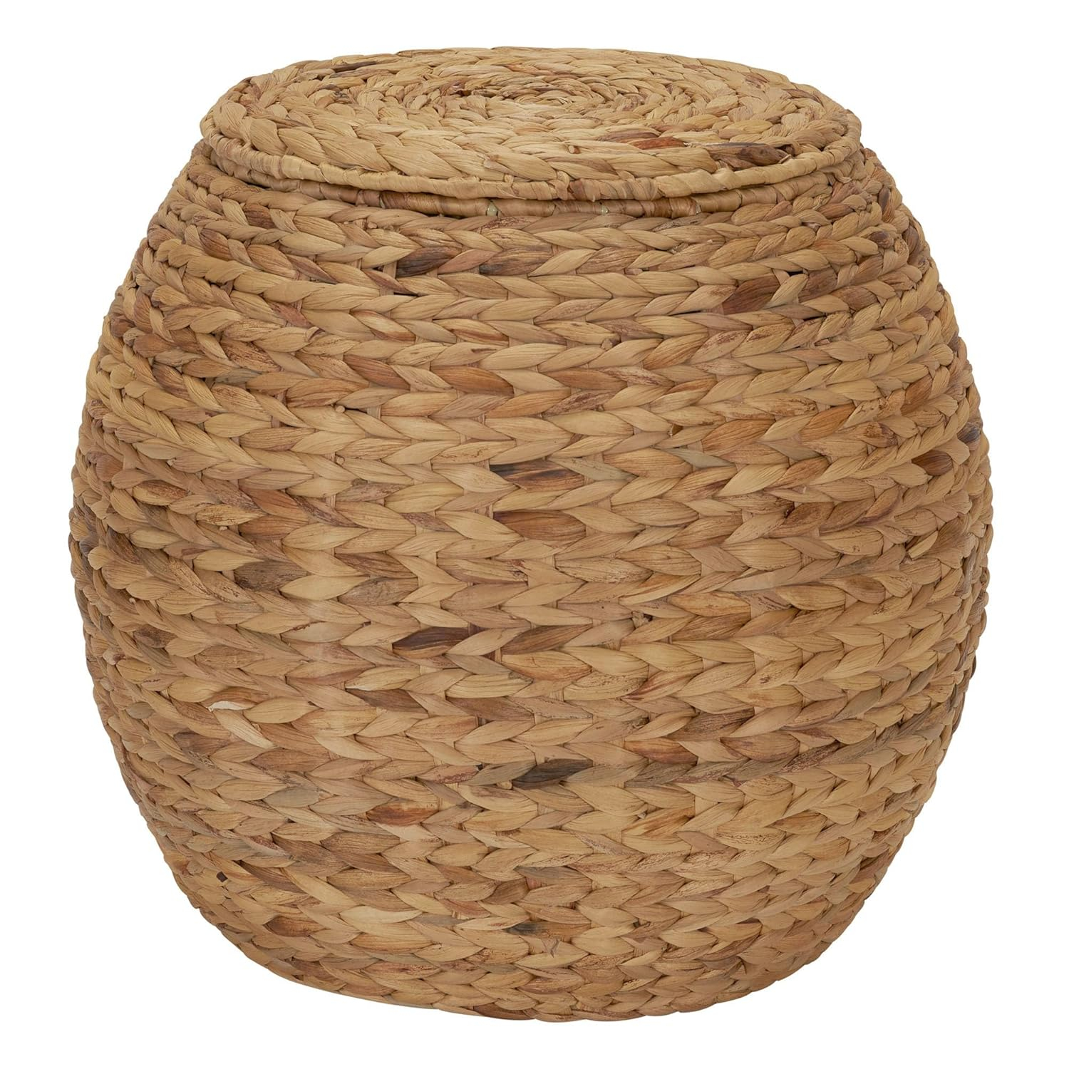Household Essentials Ml-4105 Barrel Storage Tub W-Lid | Water Hyacinth