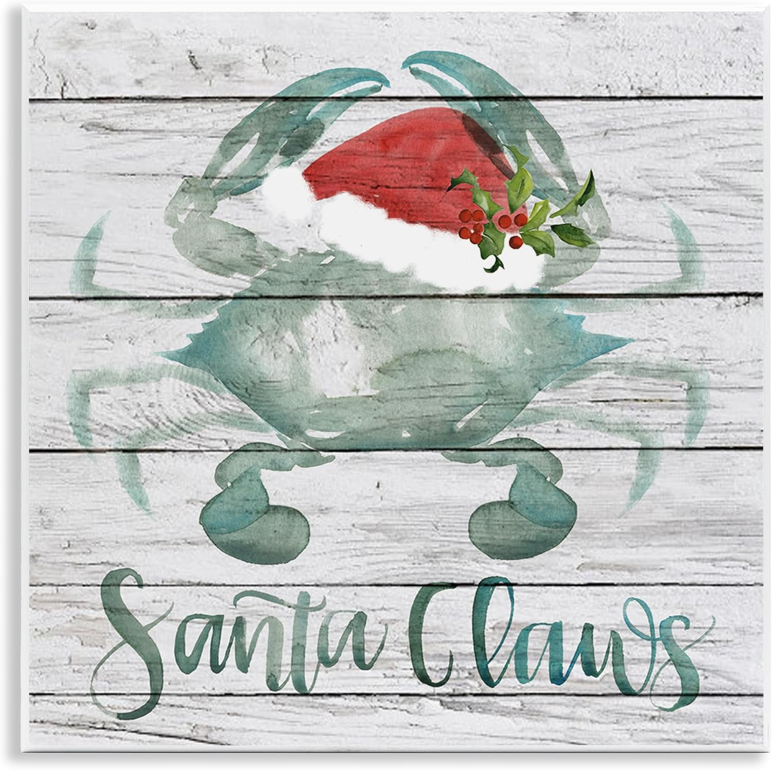 Stupell Indtries Tis the Sea Sun Phrase Christmas Sand Dollars Canvas Wall Art, 36 x 36, Design by Jennifer Paxton Parker