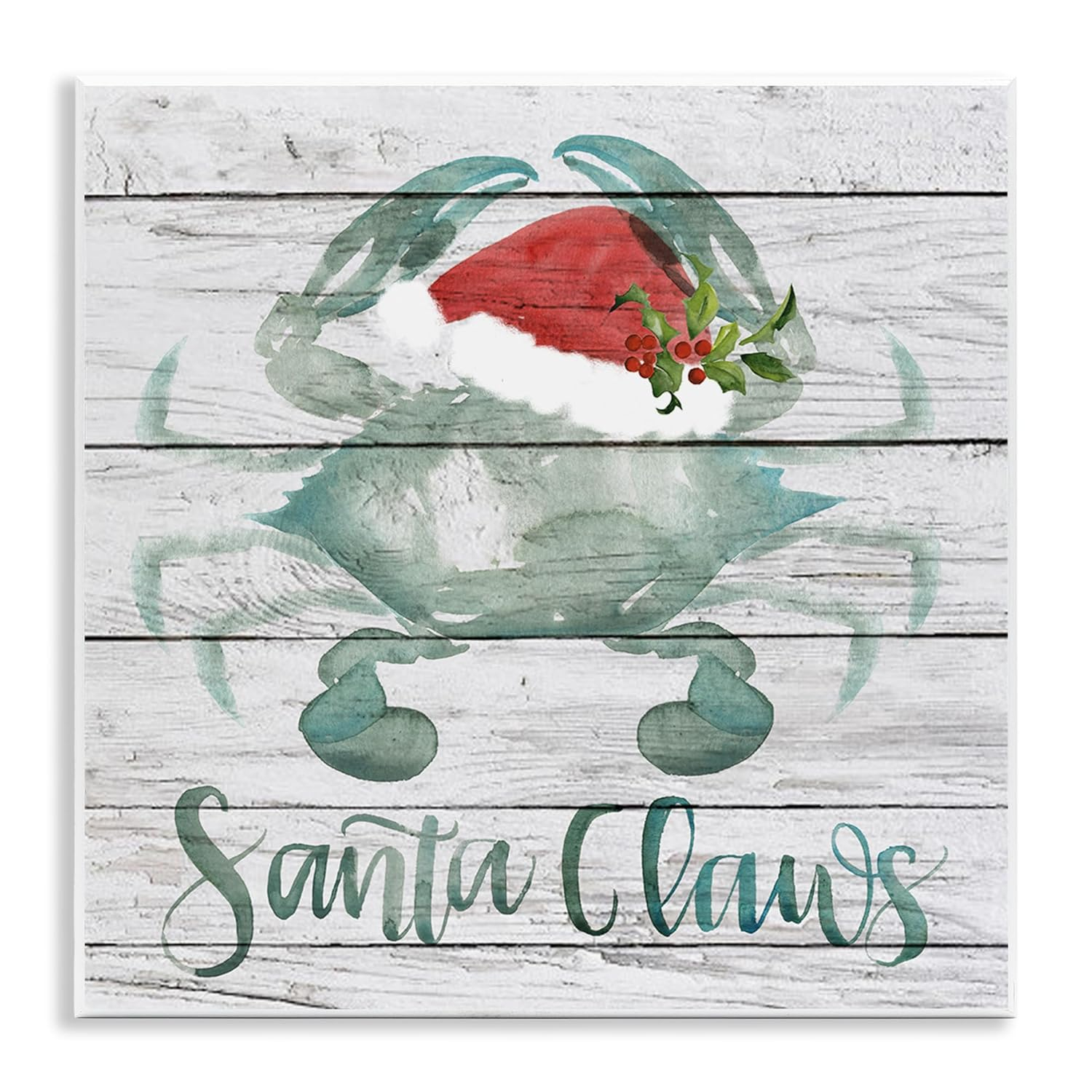 Stupell Indtries Tis the Sea Sun Phrase Christmas Sand Dollars Canvas Wall Art, 36 x 36, Design by Jennifer Paxton Parker