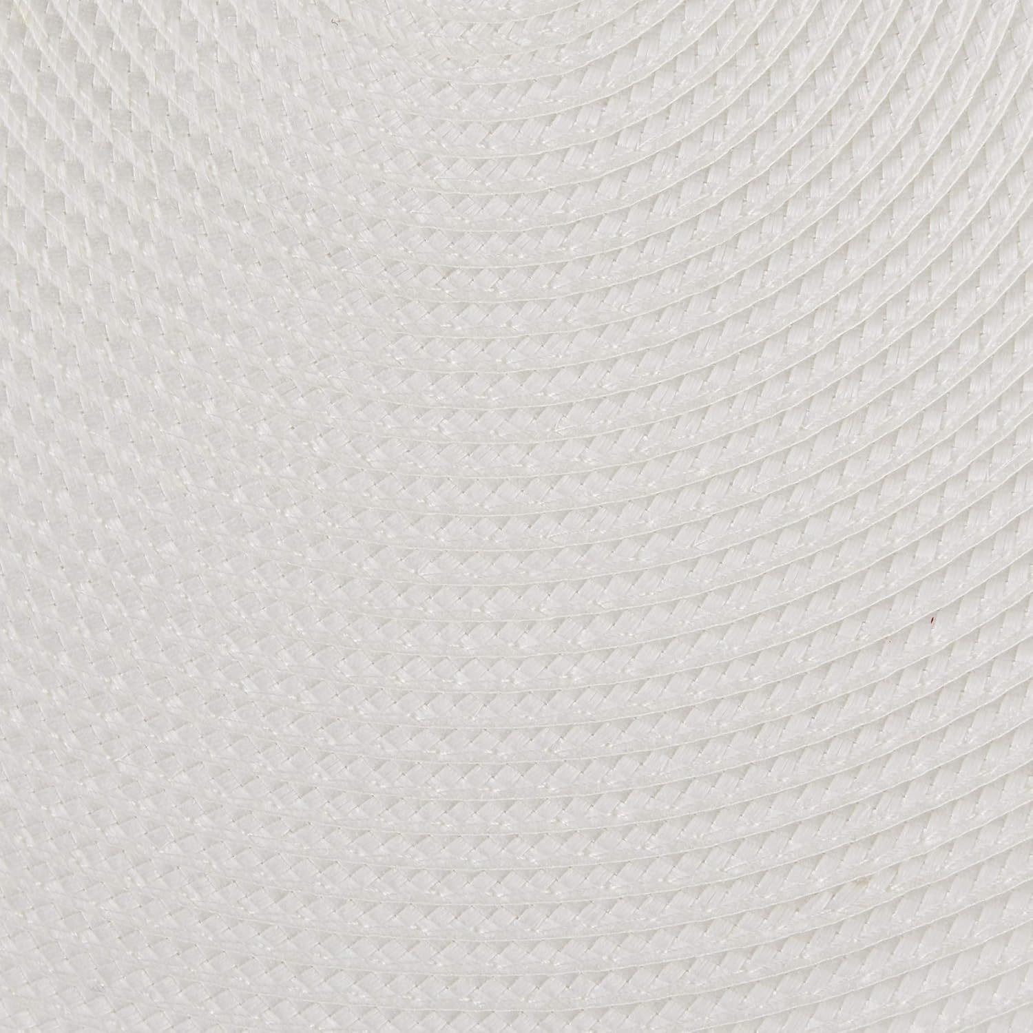 DII White Round PP Woven Placemat Set of 6