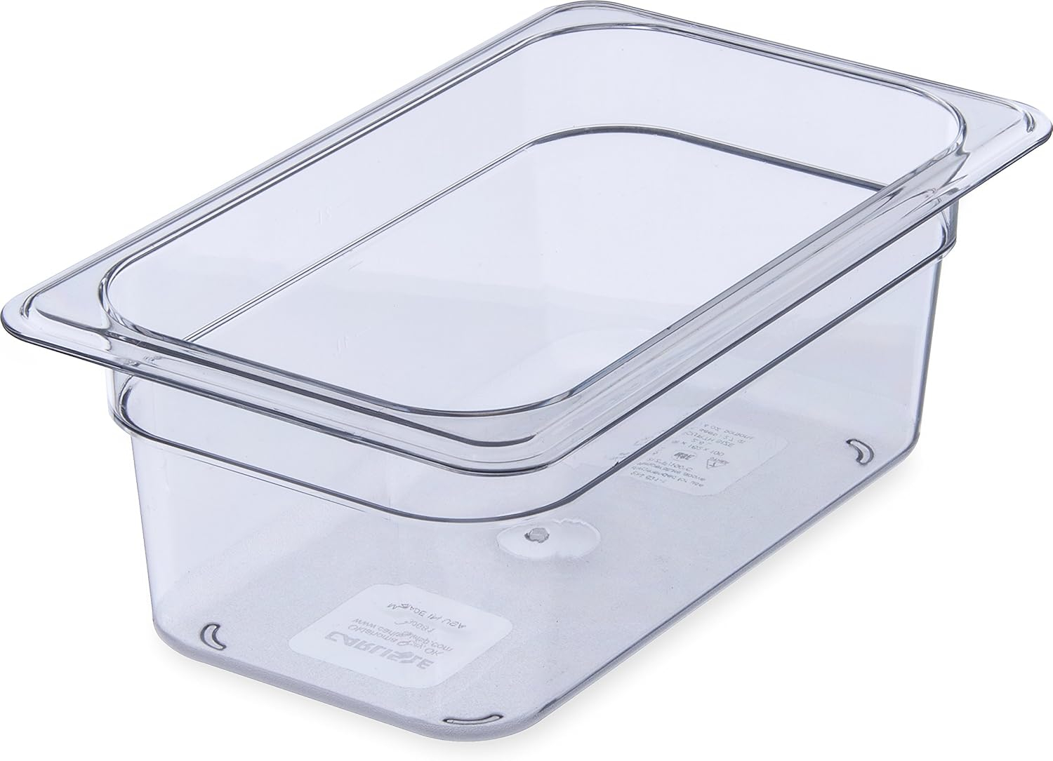 Clear 1/4 Size 4-Inch Deep Plastic Food Pan