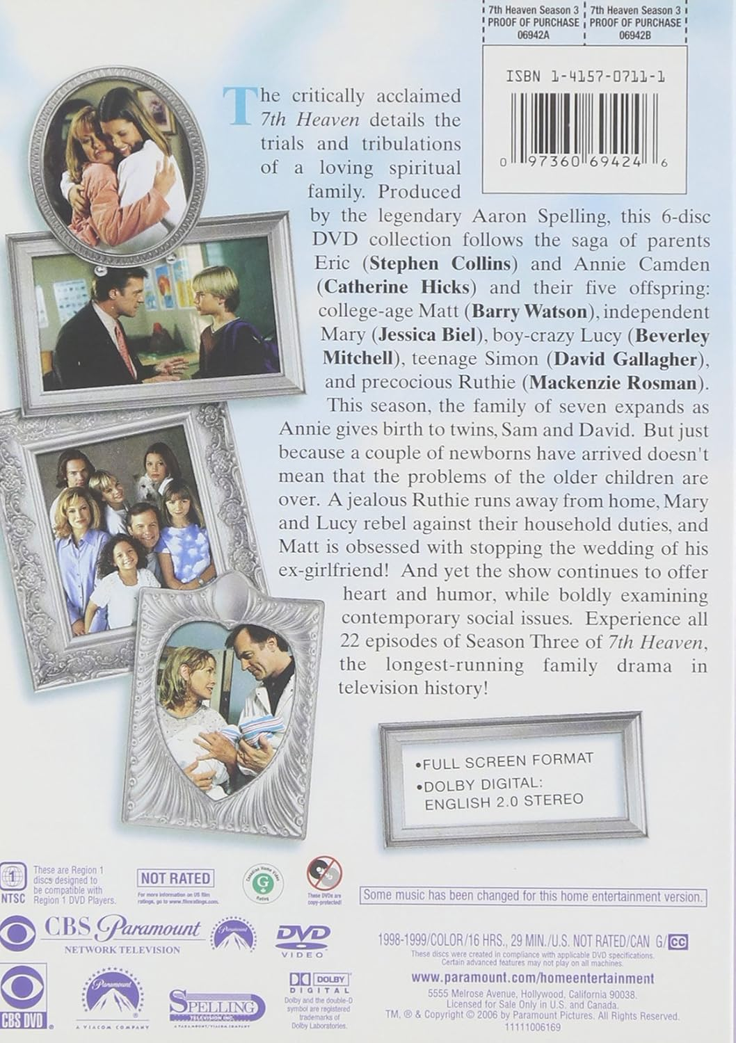 7th Heaven: The Complete Third Season (DVD)(1998)