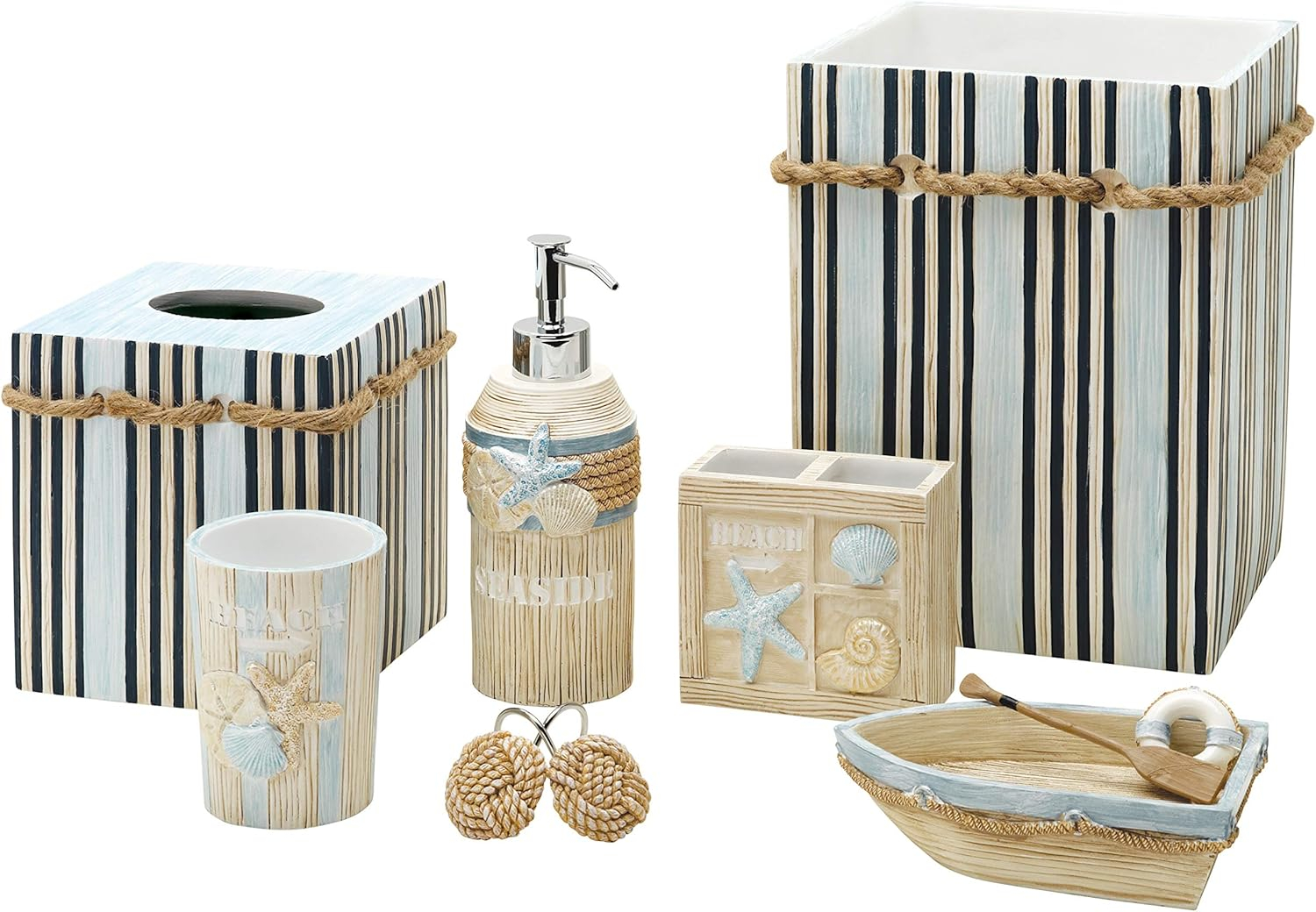 Zenna Home India Ink Seaside Serenity Tumbler, Coastal/Beach
