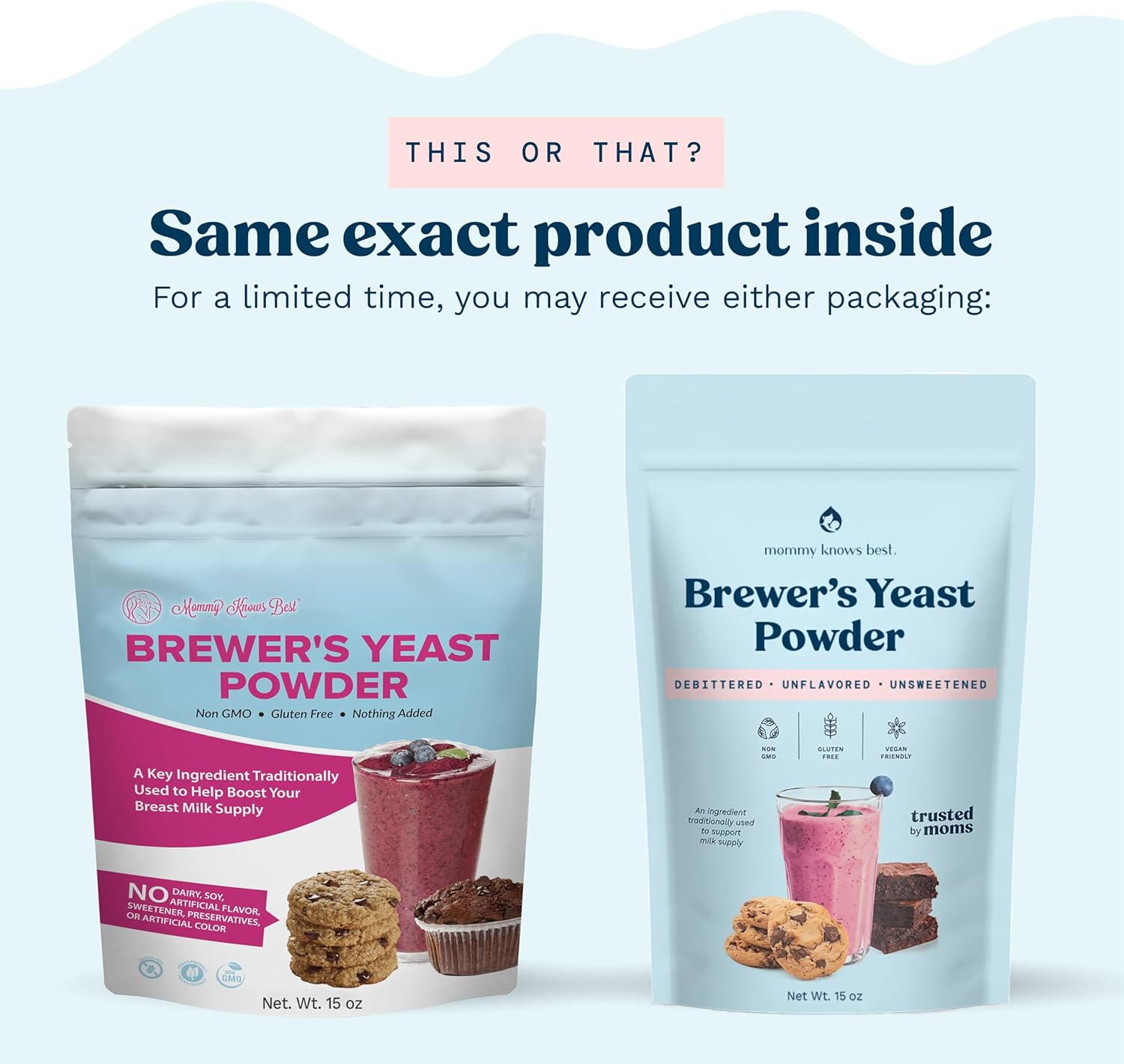 Mommy Knows Best Brewers Yeast Powder for Lactation Brewer's Yeast for Breastfeeding Mothers - Mild Nutty Flavored Unsweetened and Debittered - 32 oz