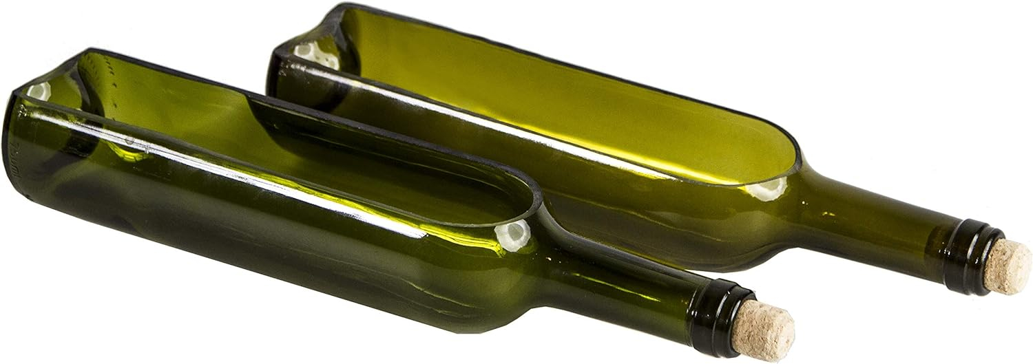 Gardener Select 12 x 3 in. Glass Bottle Planter Set - 2 Piece