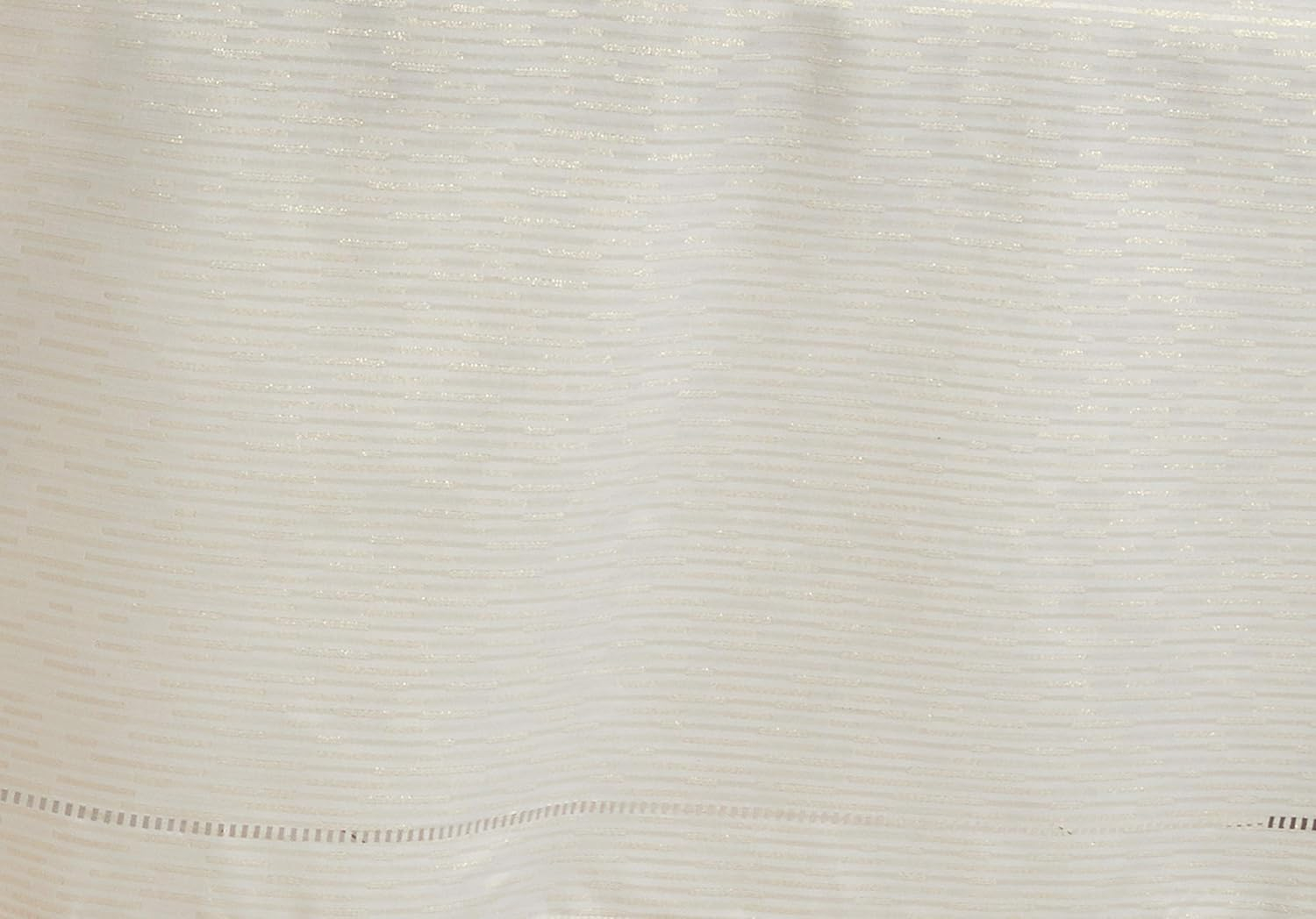 Hemstitched Off-White Rectangular Fabric Tablecloth