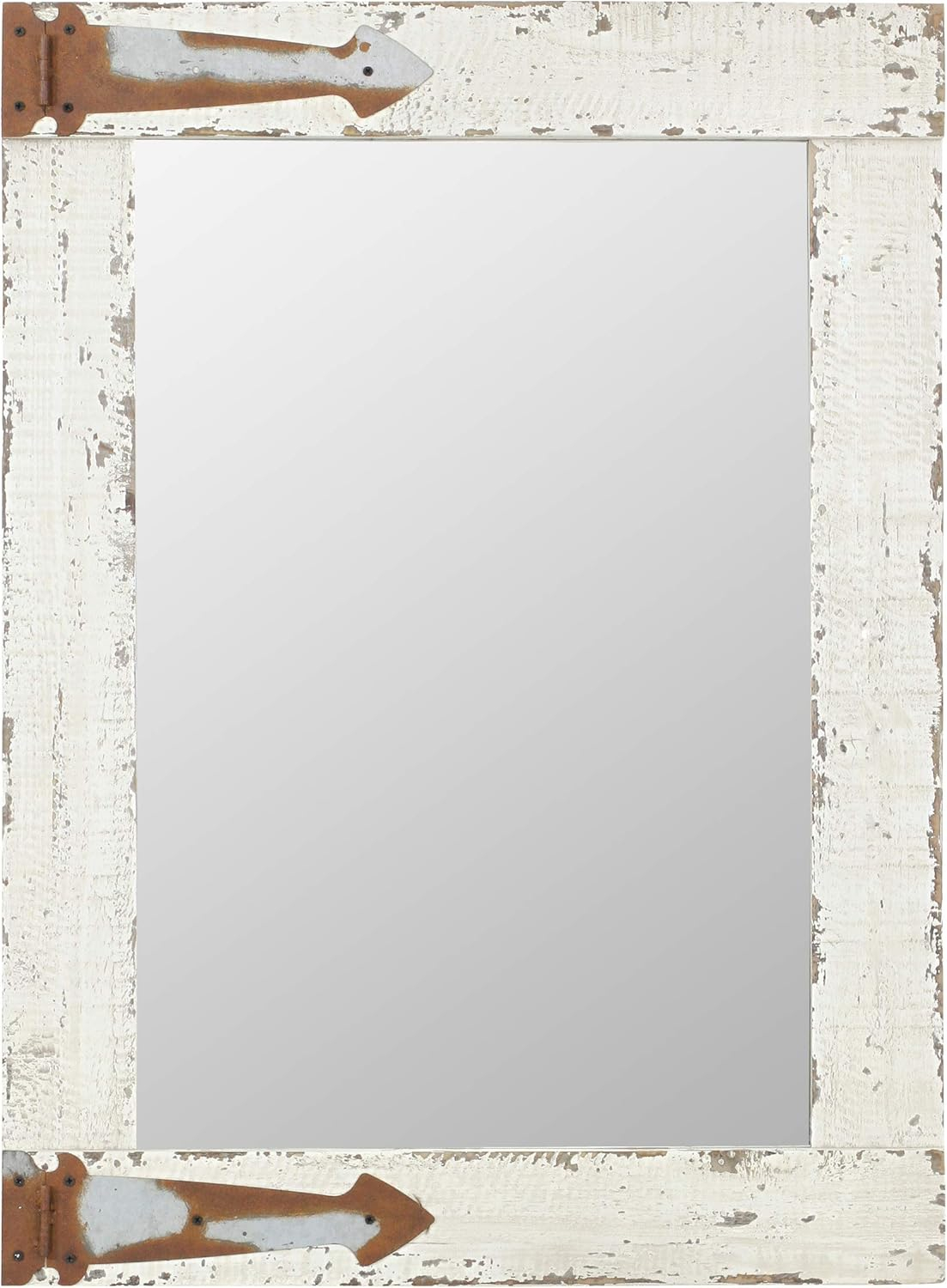 Serenad Farmhouse Wall Mirror White 30" x 22" by Aspire