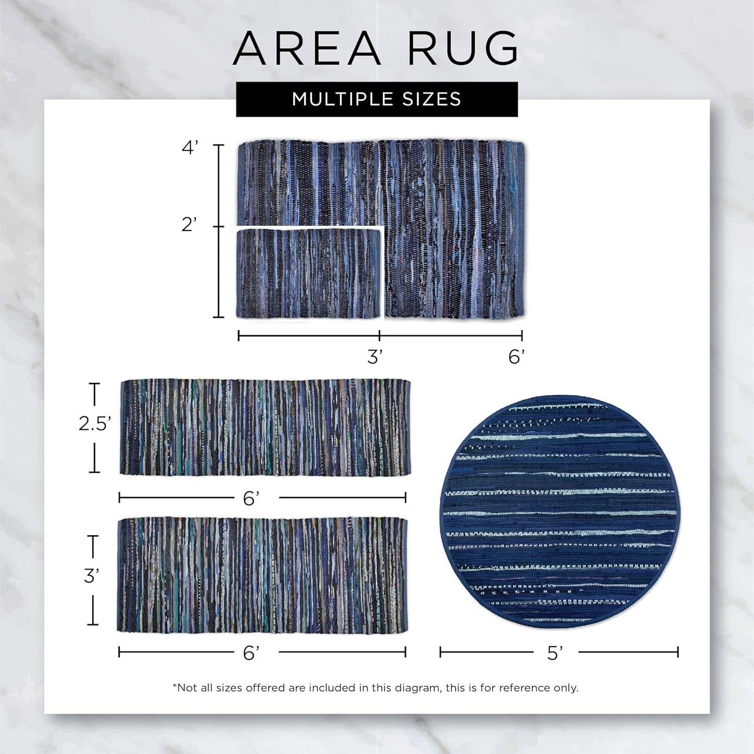 DII Gray Textured Dobby Hand-Loomed Rug 2x3 Ft