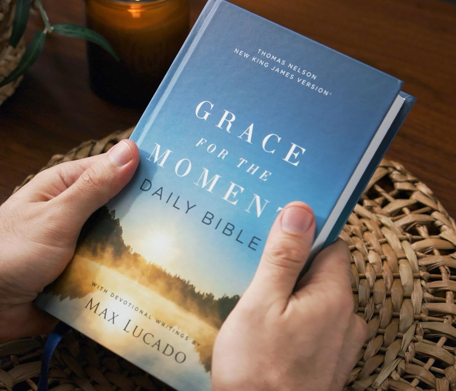 Nkjv, Grace for the Moment Daily Bible, Hardcover, Comfort Print - by  Max Lucado