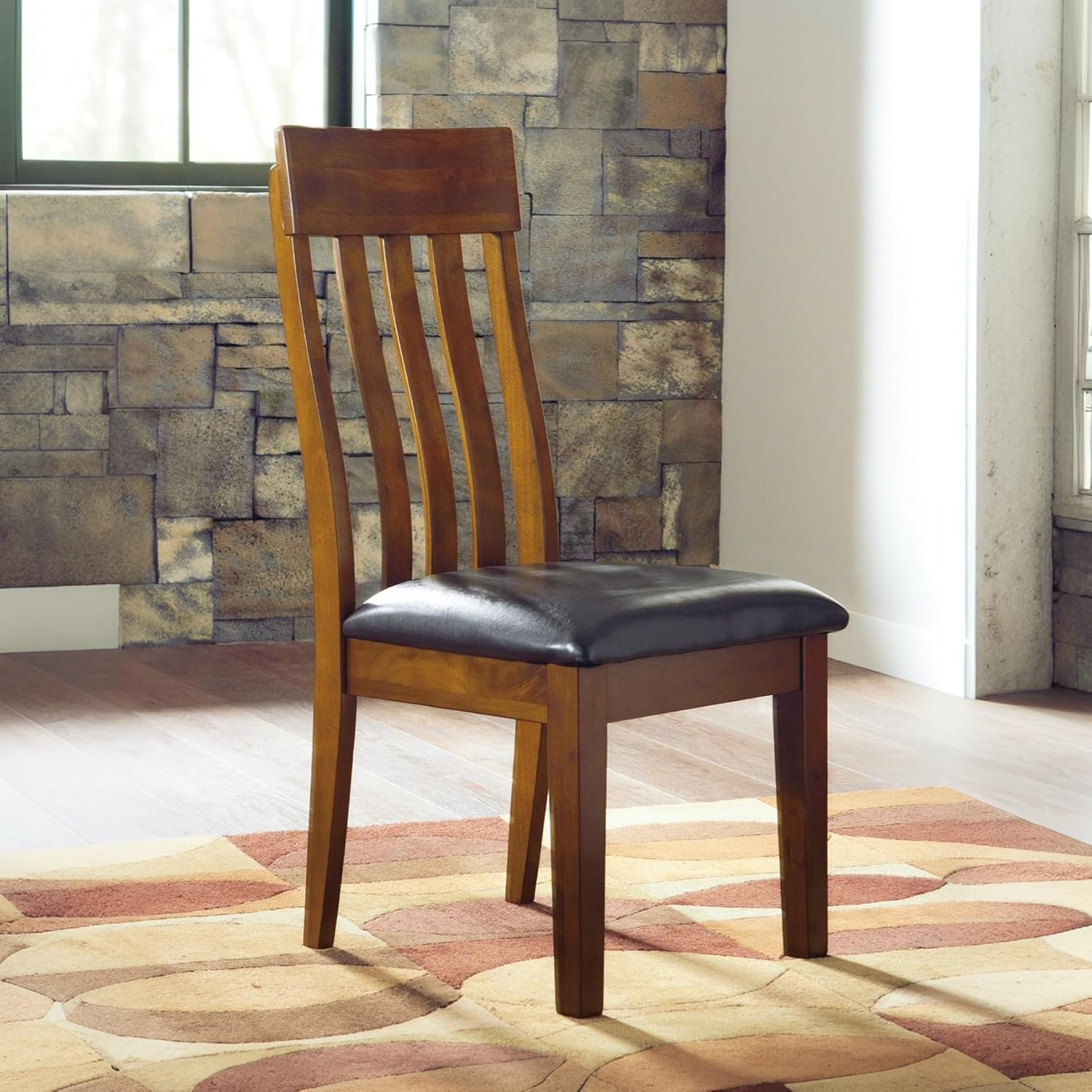 Signature Design by Ashley Ralene Rake Back Dining Room Chair, Set of 2, Brown