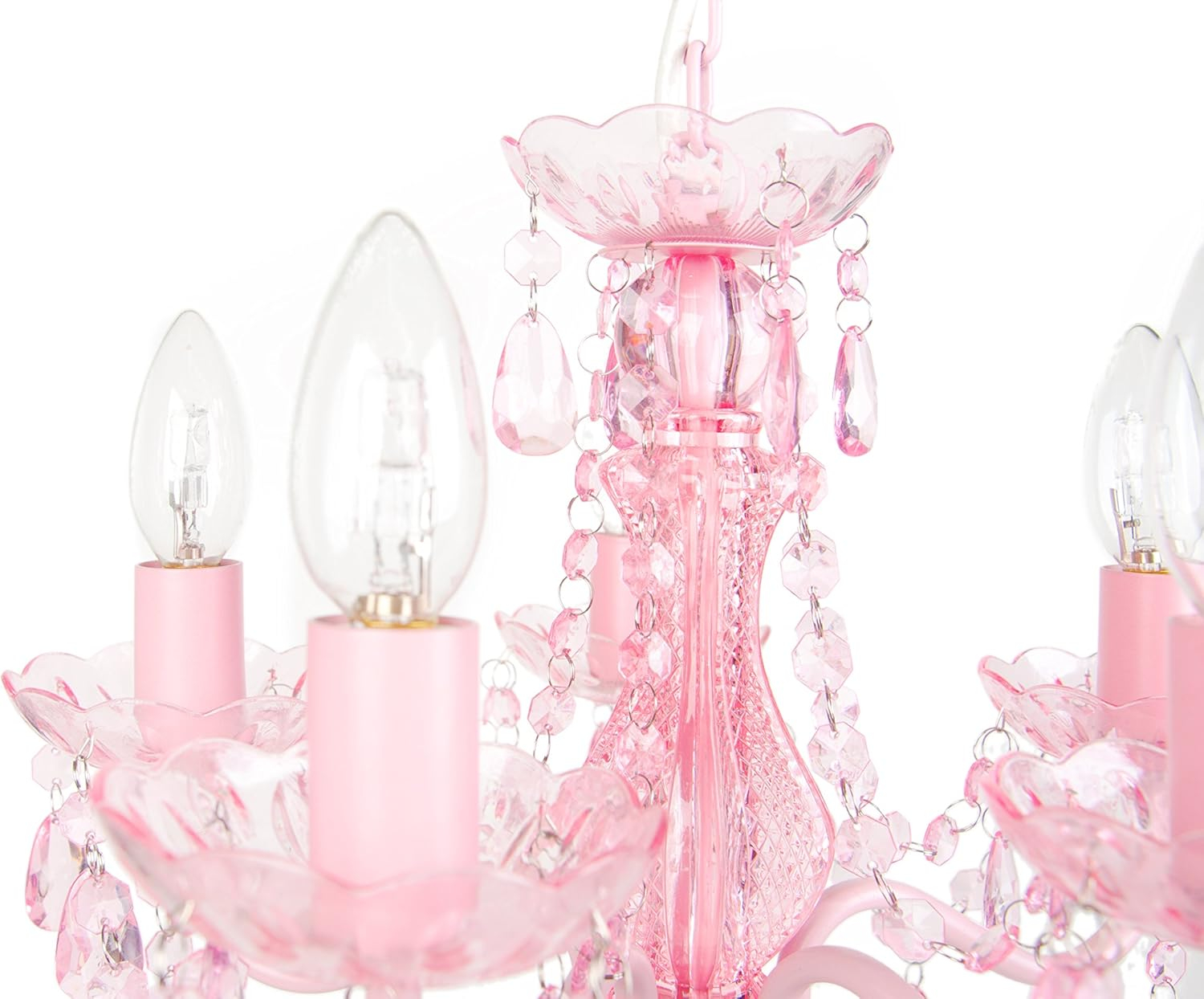 Tadpoles Four Bulb Chandelier, Pink