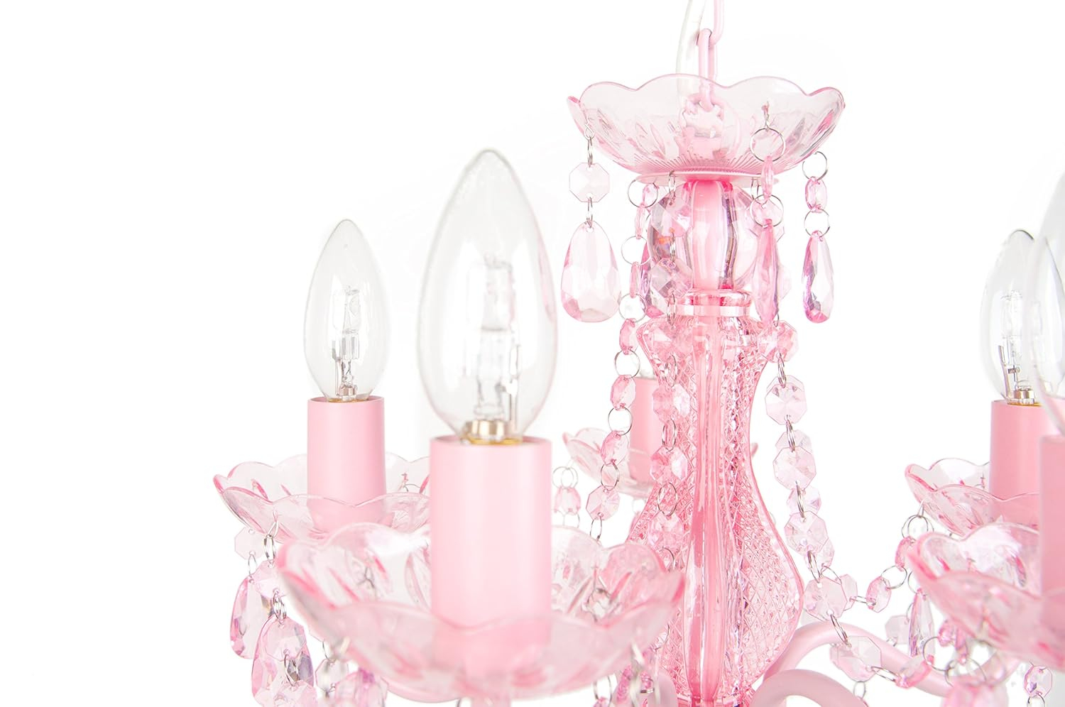Tadpoles Four Bulb Chandelier, Pink