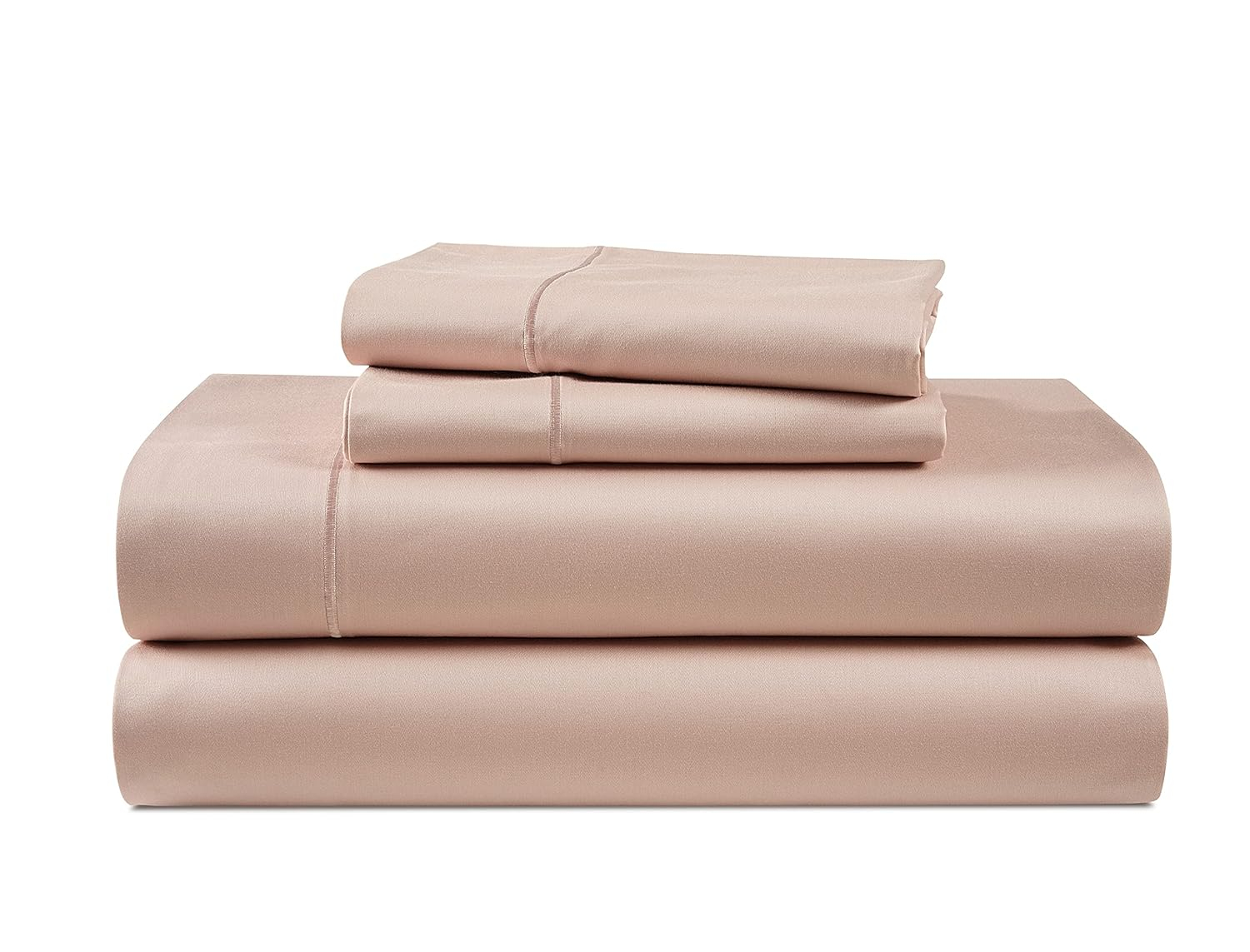 LANE LINEN Luxury 100% Egyptian Cotton Bed Sheets King Size, Fully Elasticized Reinforced 16 Inch Extra Deep Pocket King Sheets, Soft & Comfy Sateen Weave for Silky Finish-Sepia Rose